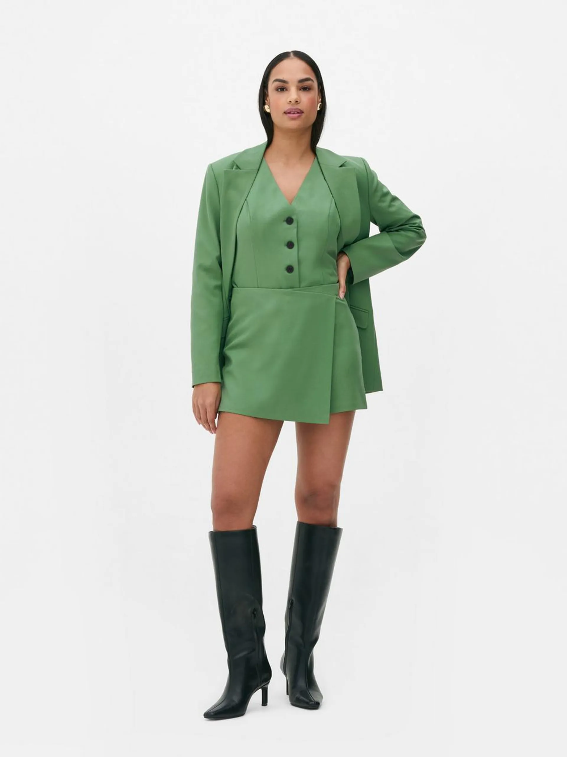 Skort coordinata con zip