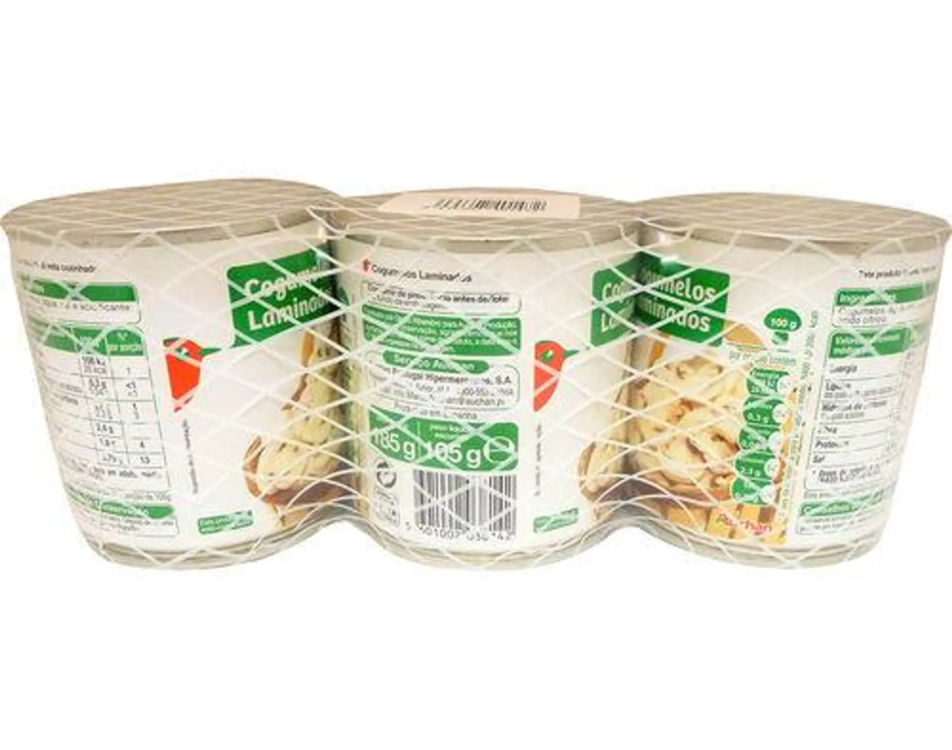 cogumelos laminados auchan pack 3x185(105)g