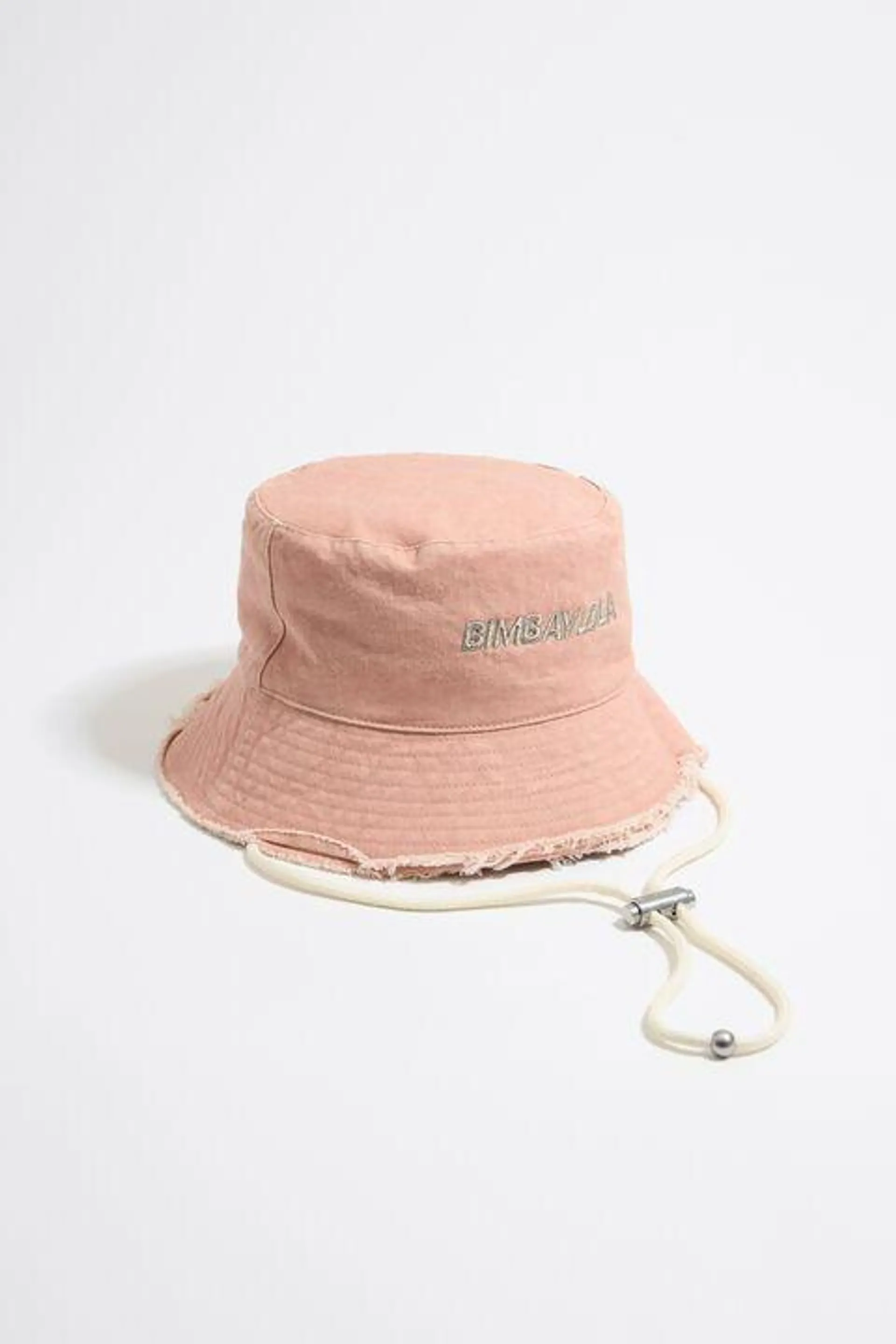 Chapéu bucket algodão rosa-claro