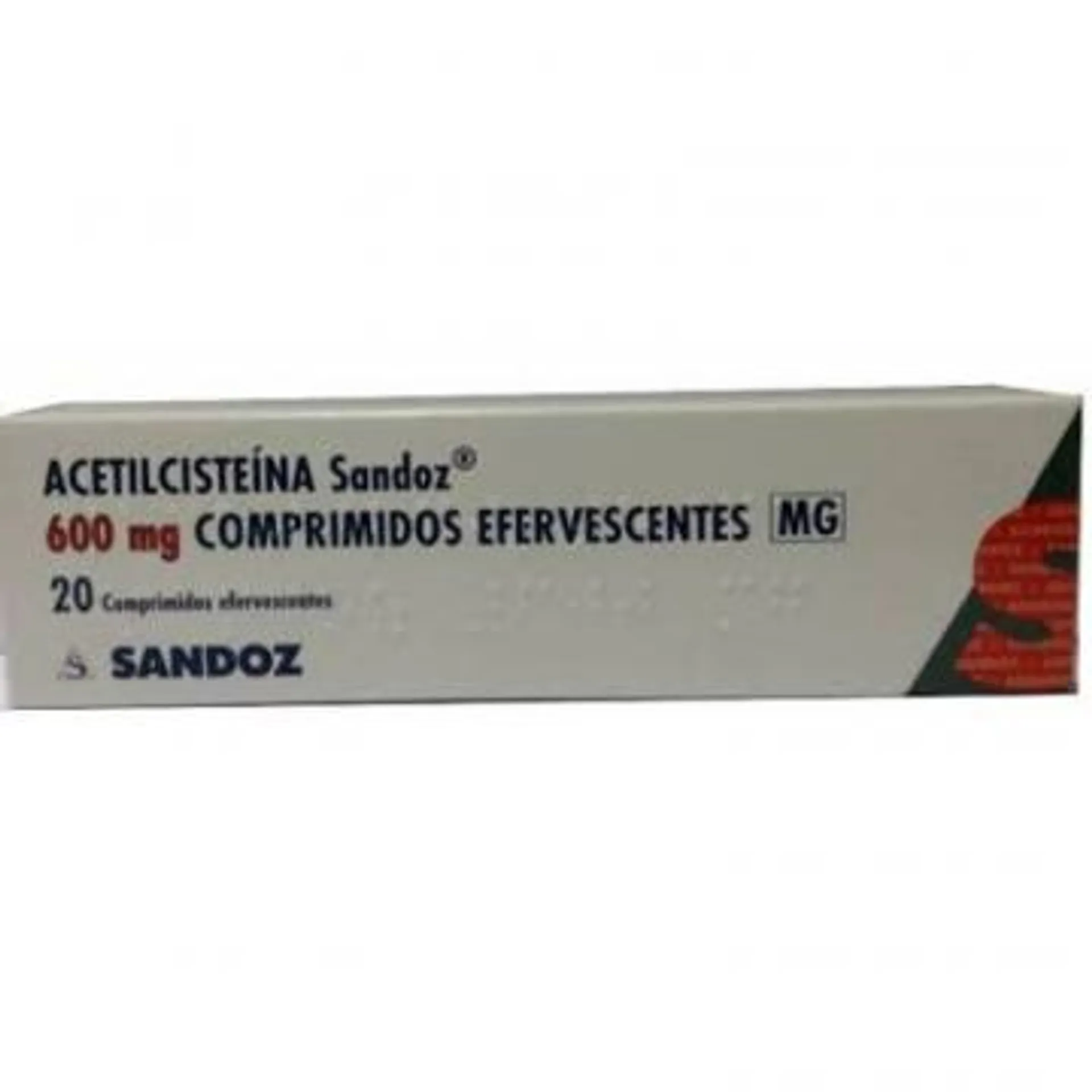 Acetilcisteína Sandoz MG, 600 mg x 20 comp eferv