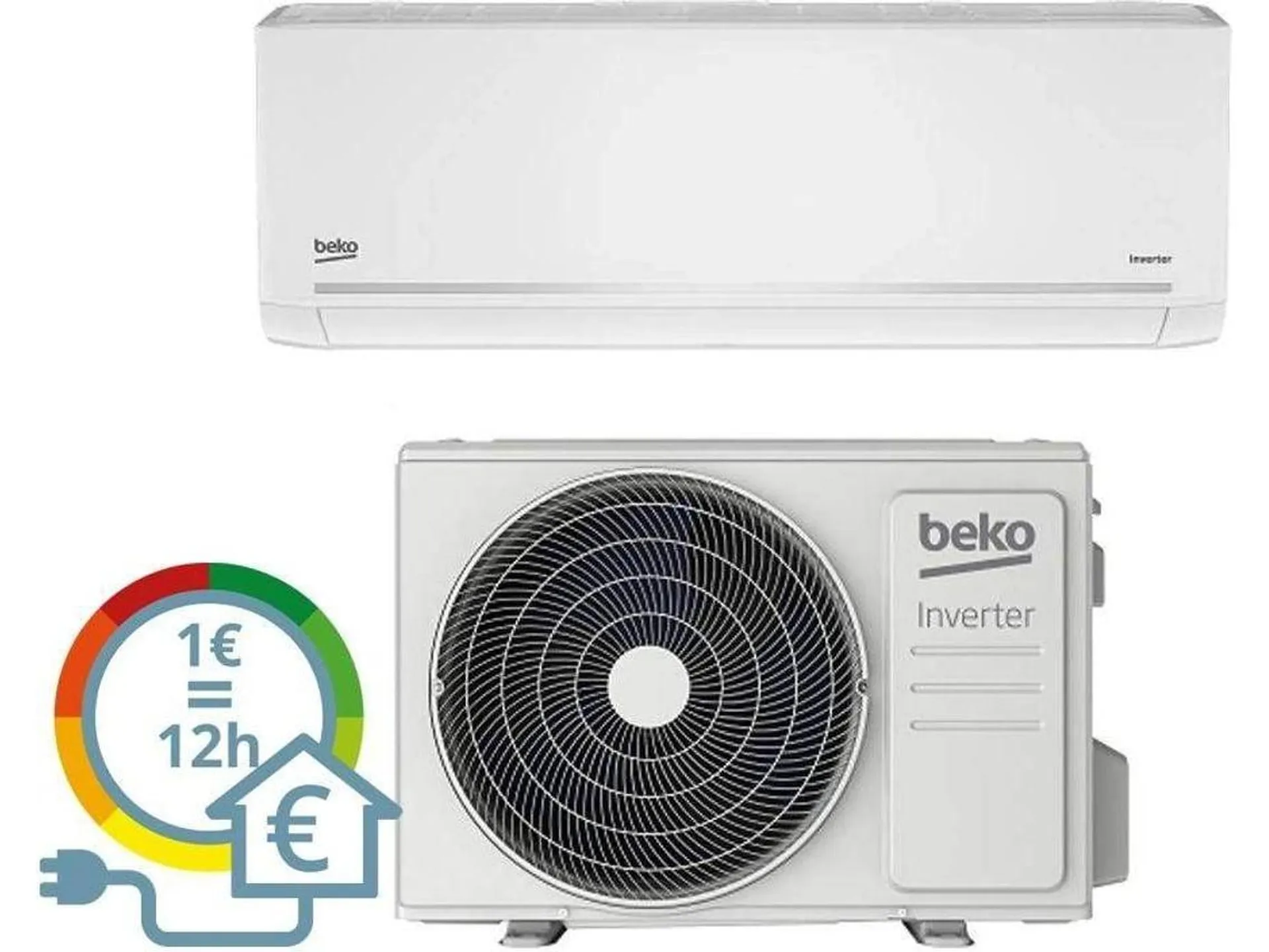 Ar Condiciona BEKO BEHPG 121 c/ Wifi (Outlet Grade A - 24 m² - 12000 BTU - Branco)