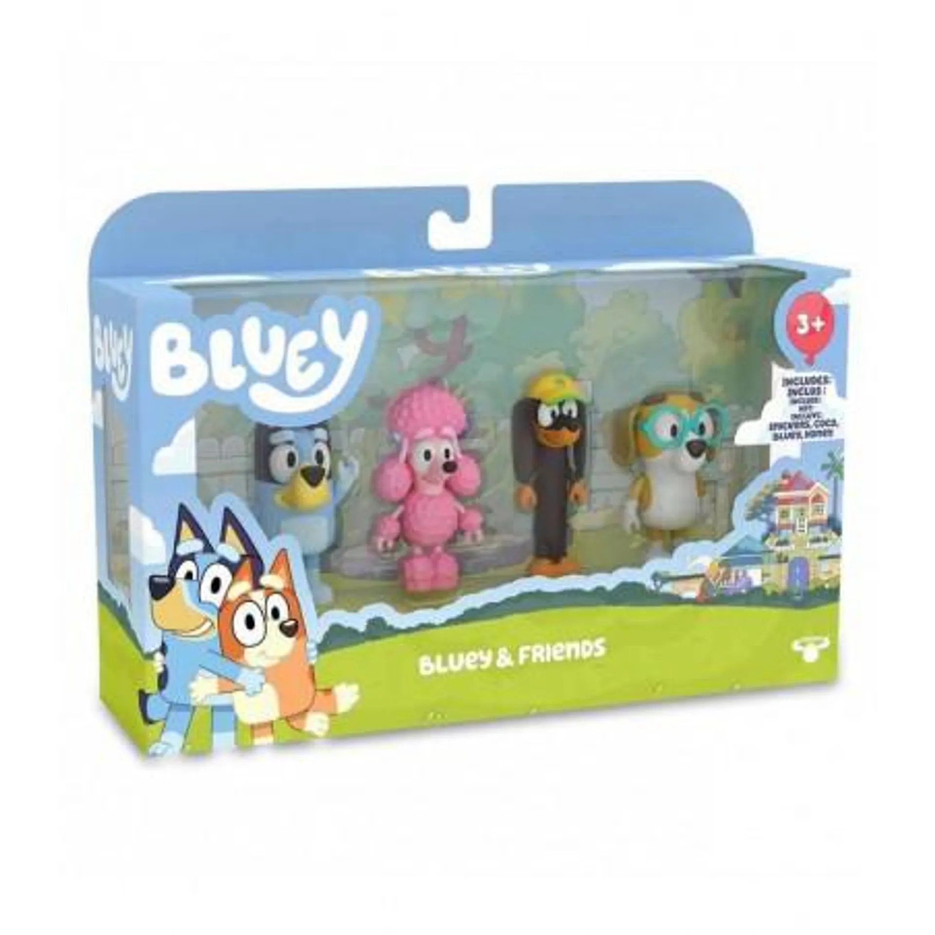 Figuras de amigos Bluey Pack 4