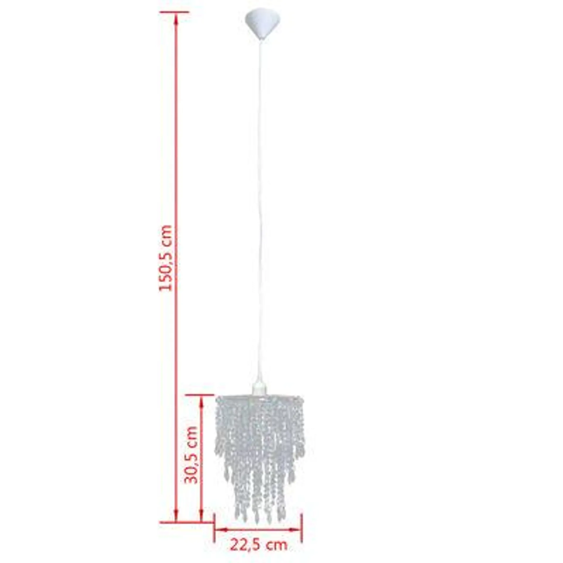 Candelabro pendente cristal tradicional 22,5 x 30,5 cm