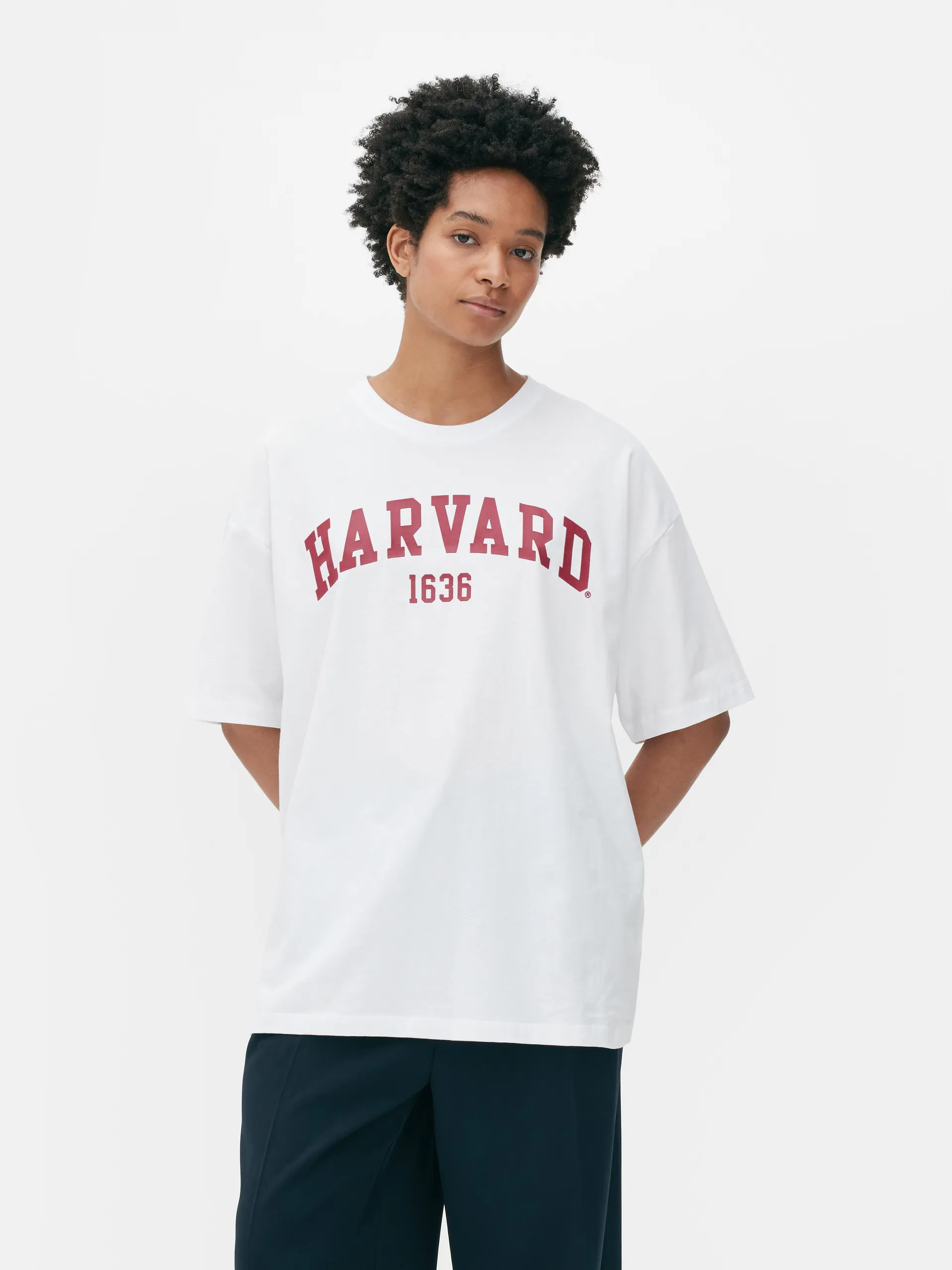 T-shirt corte grande Harvard