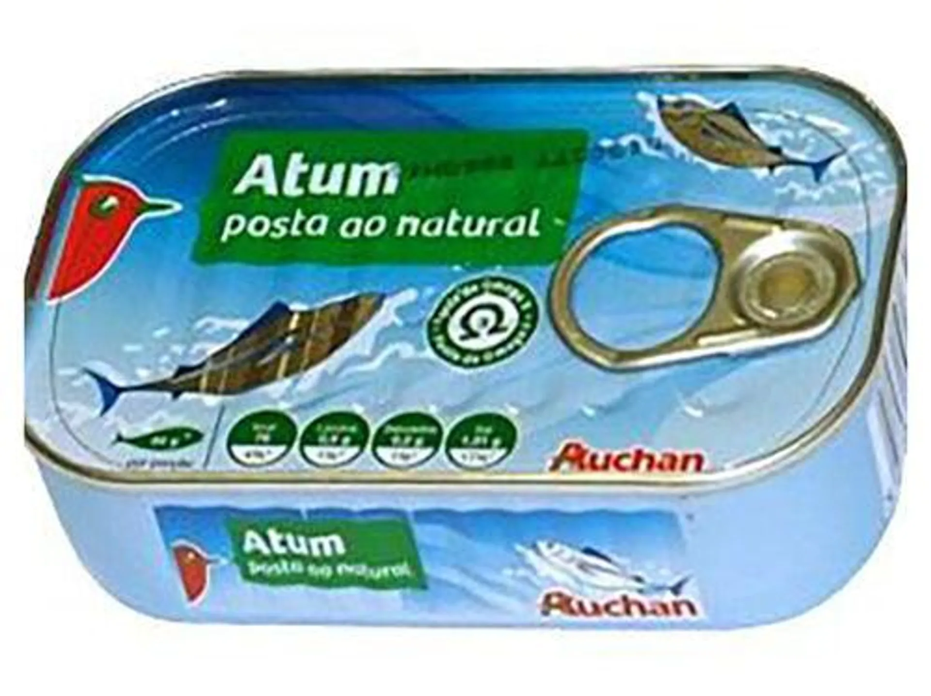 atum posta auchan ao natural 120(84)g