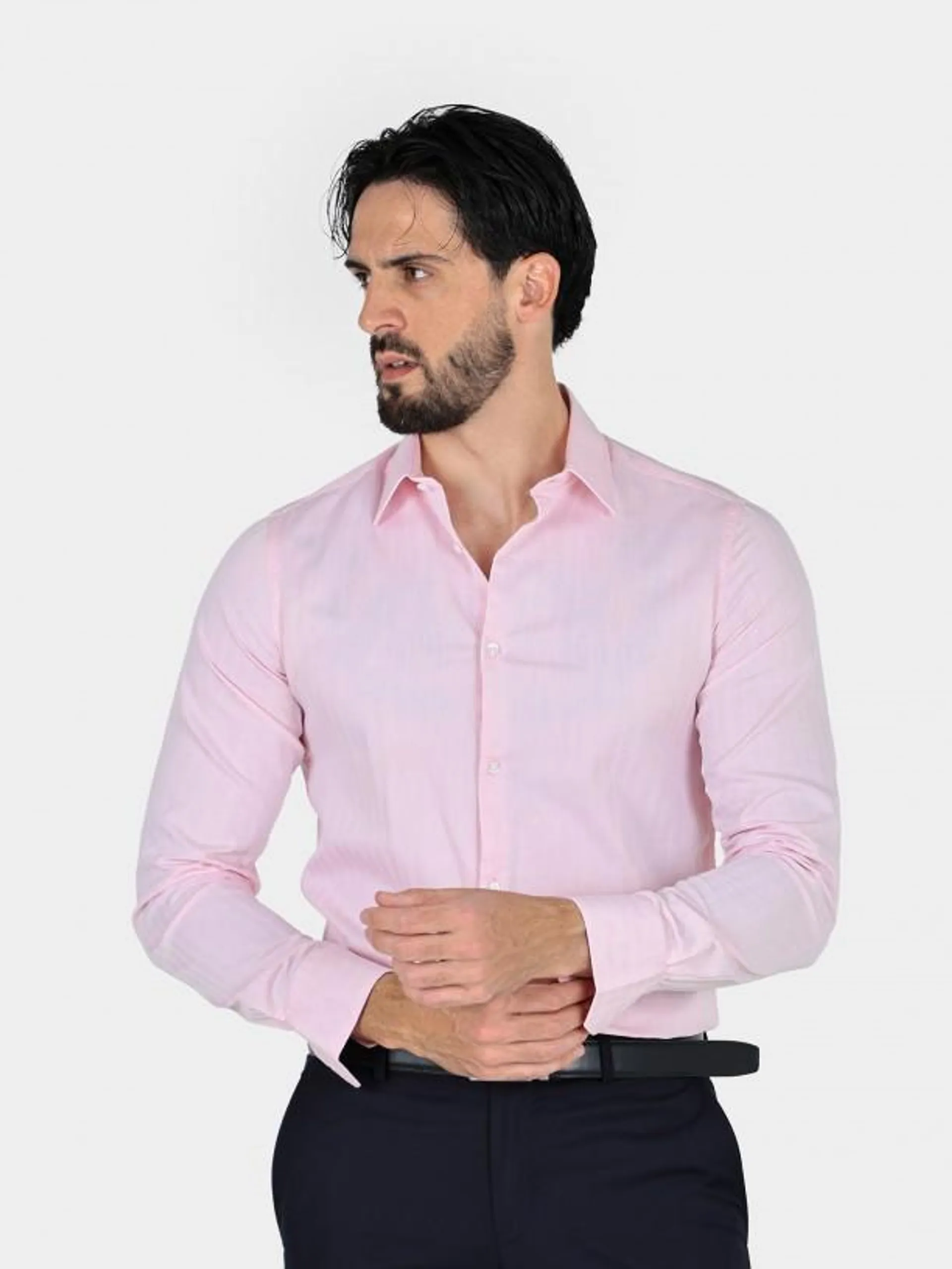 Camisa clássica lisa slim fit