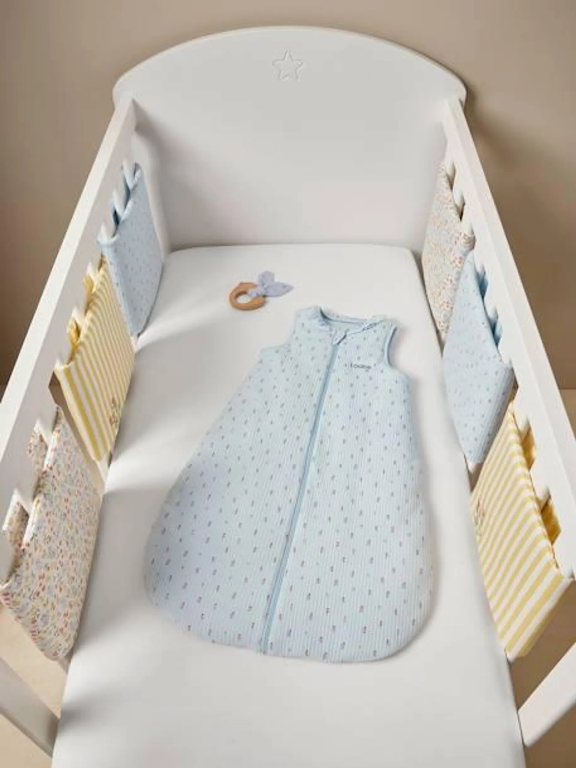 Saco de bebé sem mangas, abertura ao meio, Giverny - lavanda