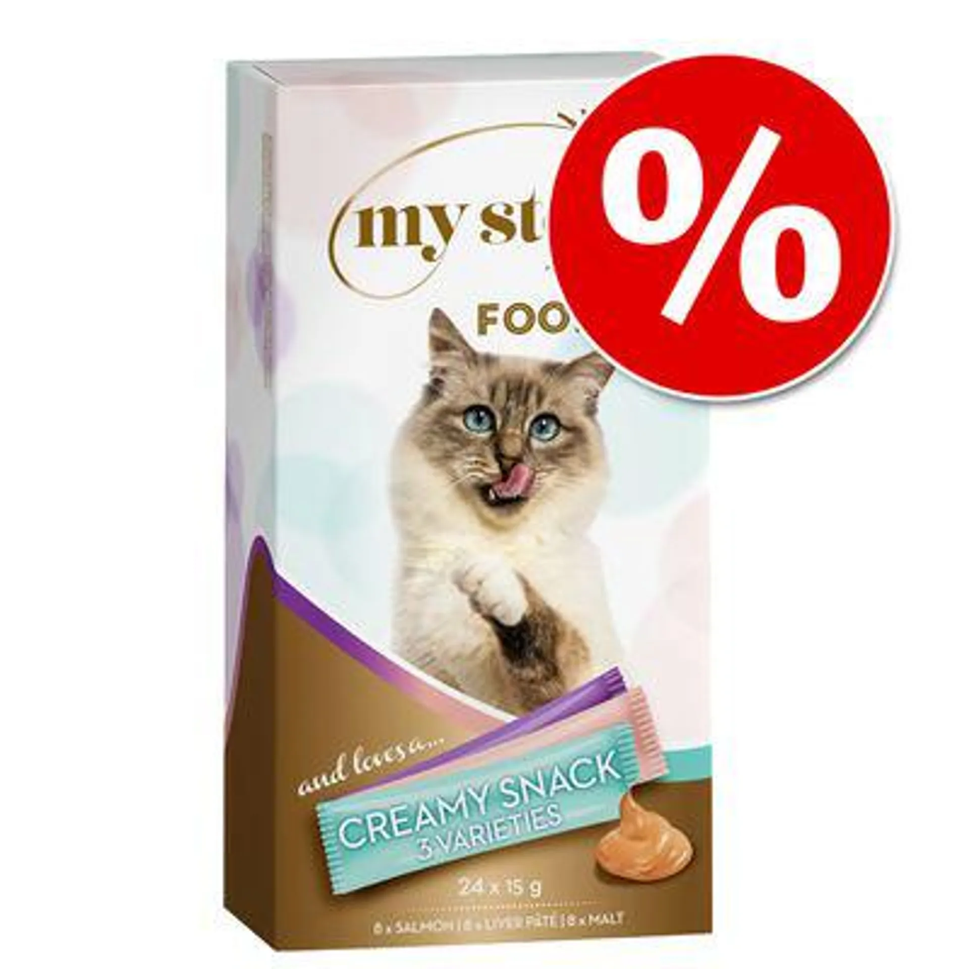 My Star Creamy Snack para gatos 24 x 15 g - Pack económico