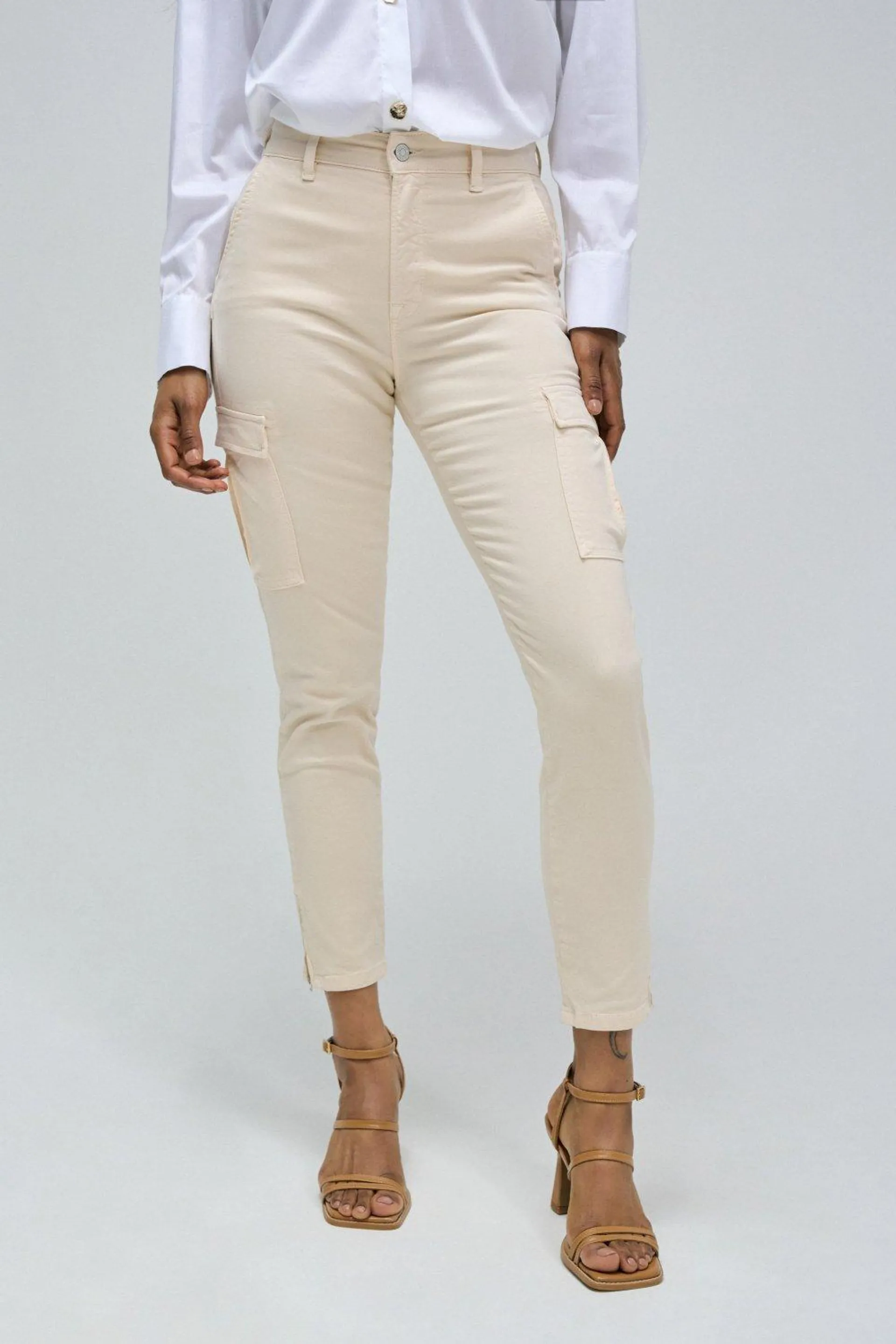 CALÇAS CARGO FAITH PUSH IN CROPPED SKINNY