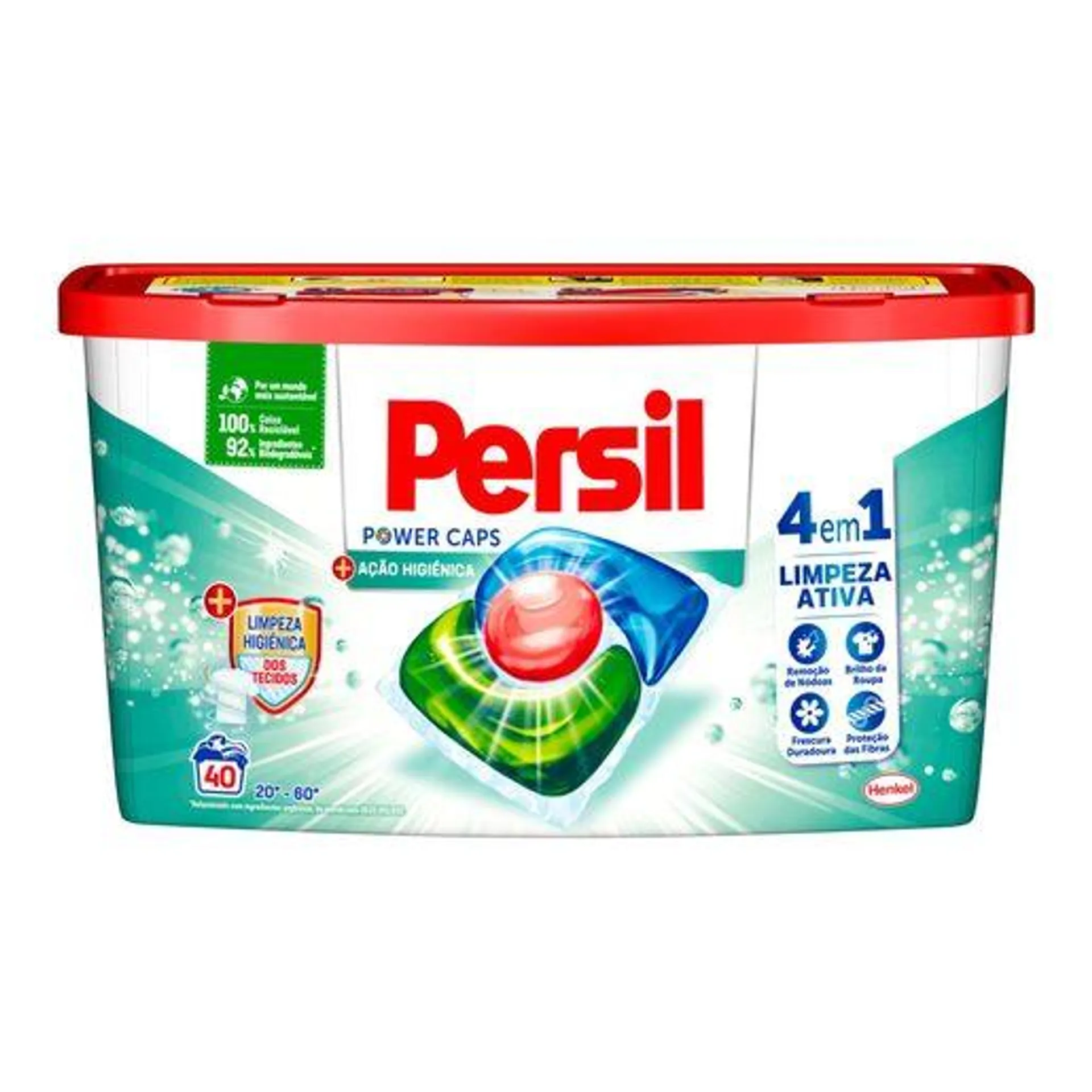 PERSIL Detergente Máquina Roupa Cápsulas Higiene 40 lv