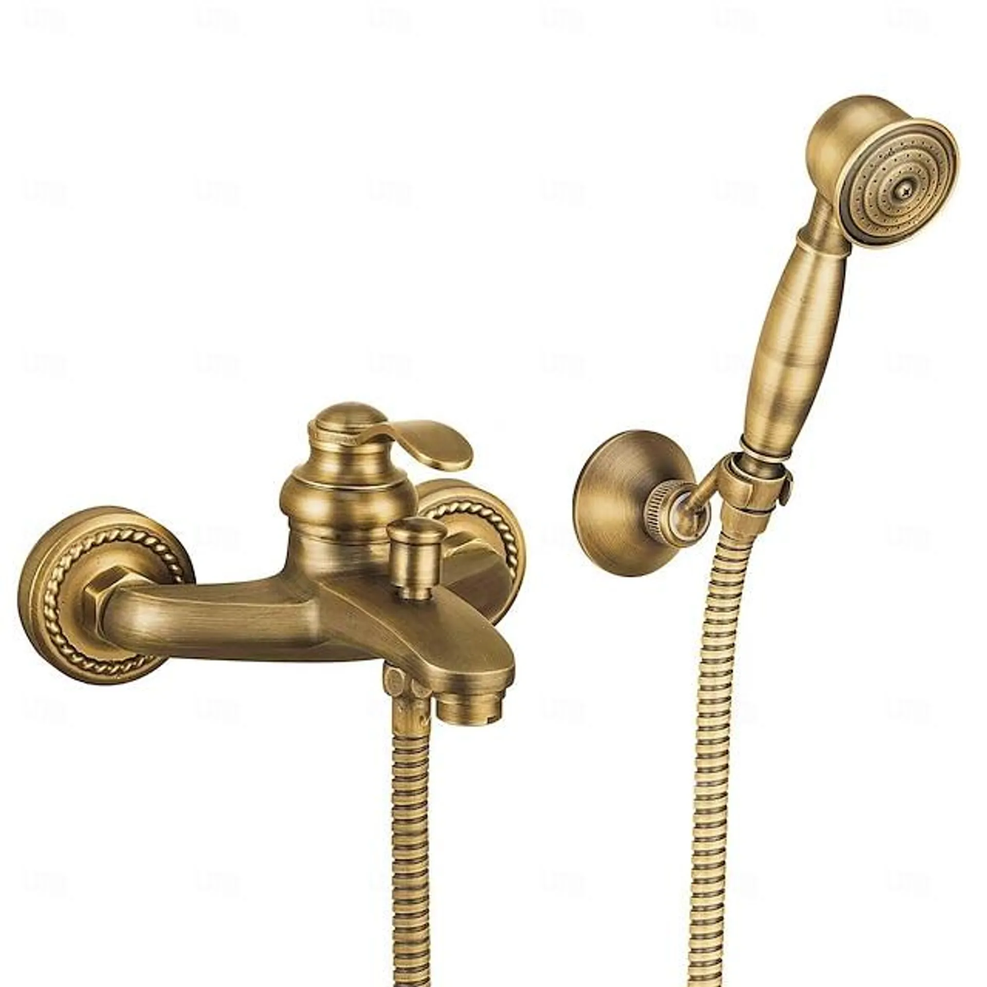 Badkraan - Modern eigentijds Antiek Koper Wandinstallatie Messing ventiel Bath Shower Mixer Taps