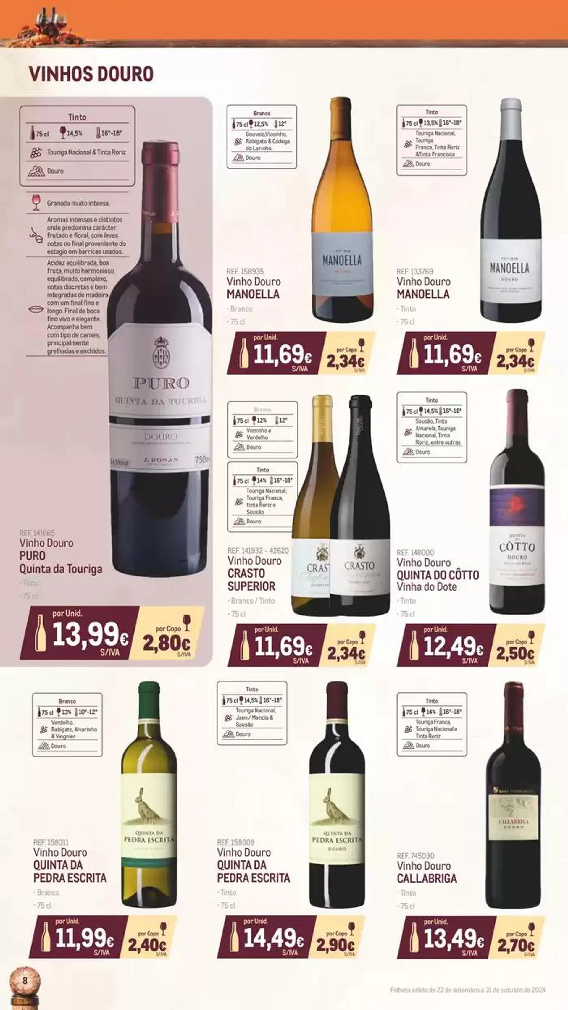 Folheto Catálogo de Vinhos, Queijos e Enchidos de 8 de outubro até 31 de outubro 2024 - Pagina 8