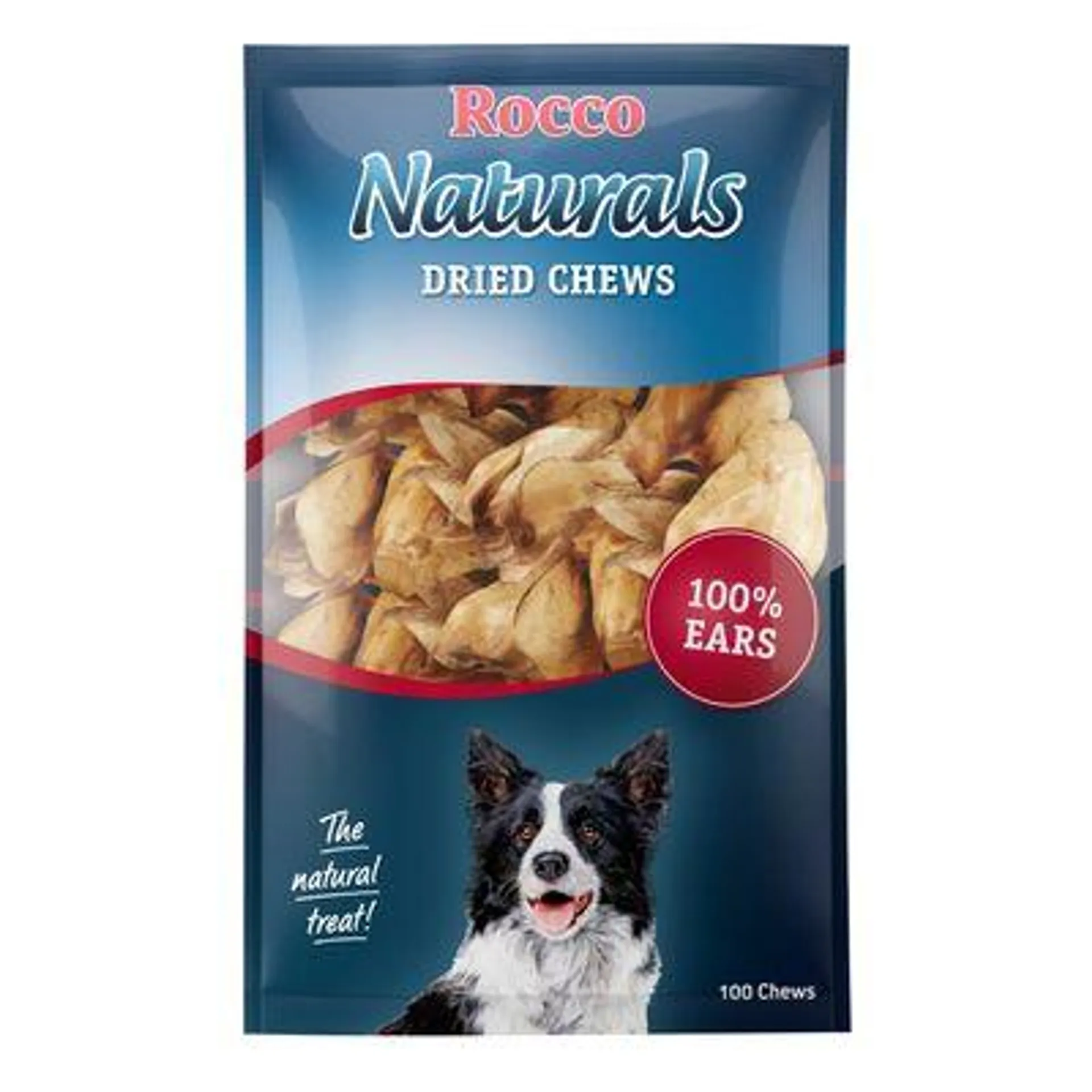 Rocco Naturals snacks de orelhas de boi naturais para cães