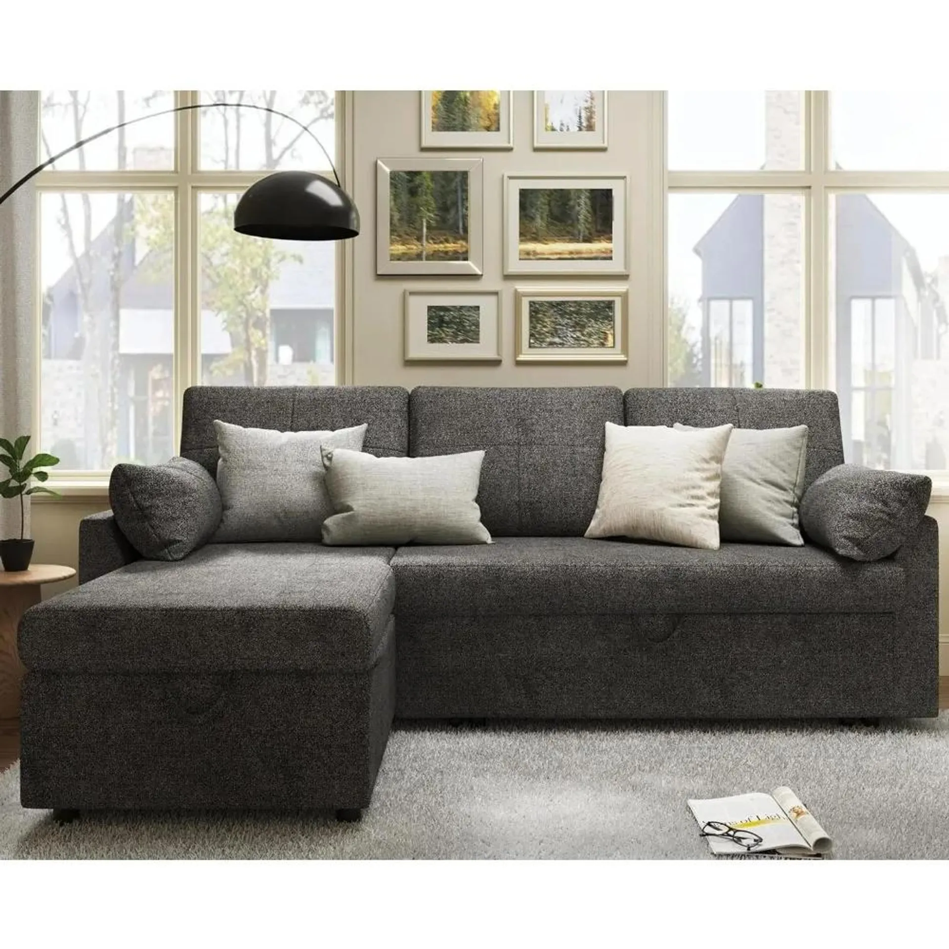 Sleeper Sofa, Sofa Bed- 2 in 1 Pull Out Couch Bed with Storage for Living Room, Sofas Sleeper with Pull Out Bed, Linen Couch