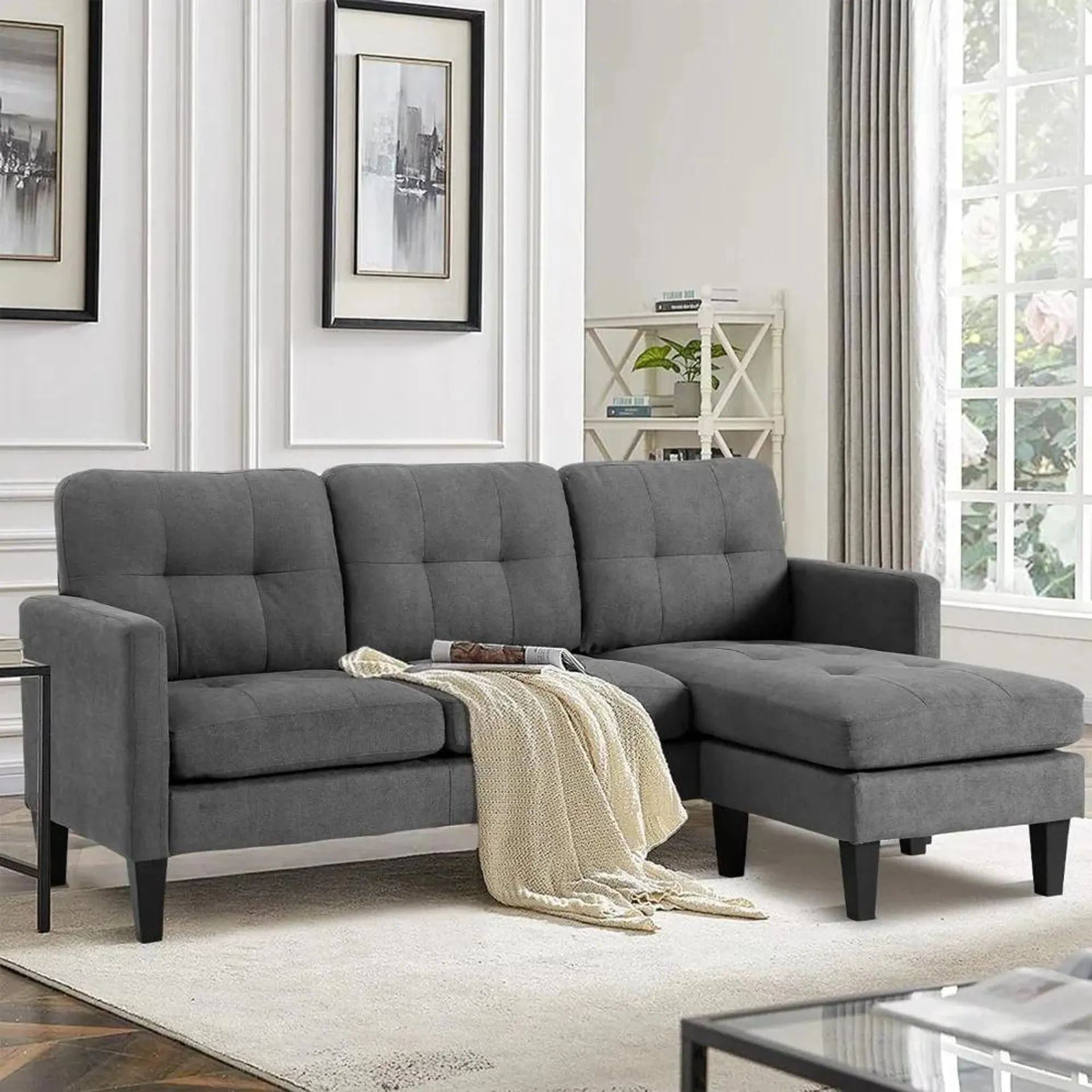 living room sofas L-shaped sofa, convertible segmented sofa, modular sofa set, living room furniture set