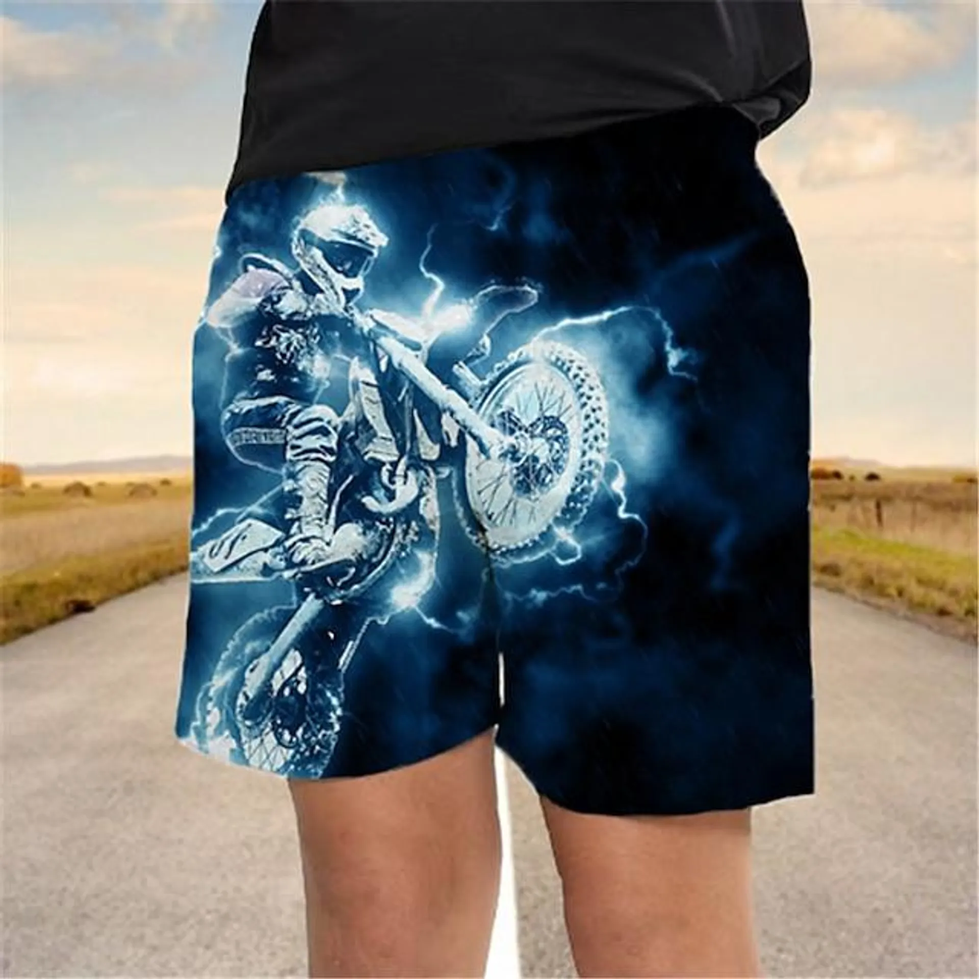 Jongens 3D Grafisch Short Zomer Lente Actief Streetwear 3D-print Polyester Kinderen 3-12 jaar Buiten Straat Urheilu Normale pasvorm