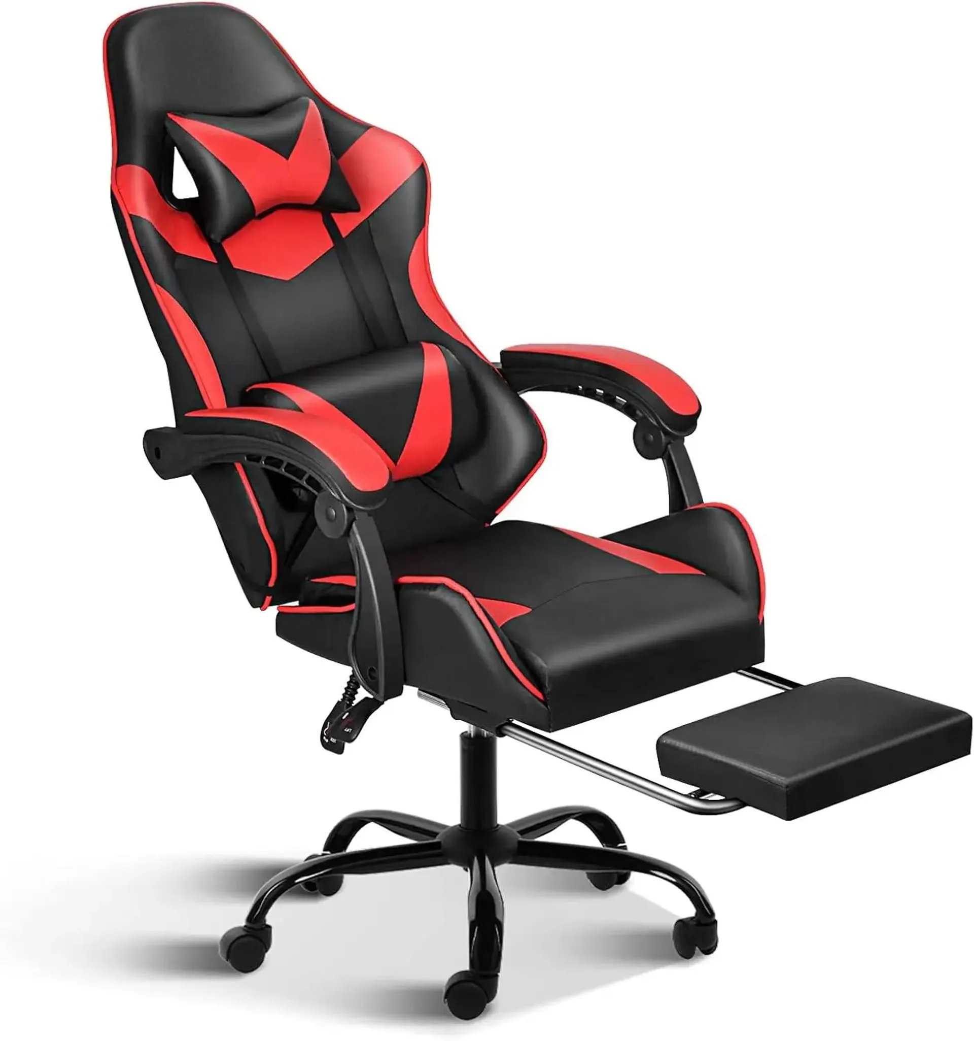 Gaming Chair, Backrest and Seat Height Adjustable Swivel Recliner Racing Office Computer Ergonomic Video Game Chair Red/Black