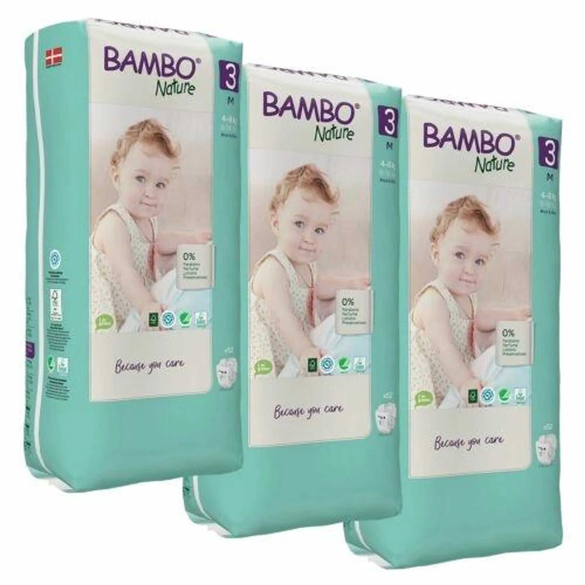 Bambo Nature Pack Fraldas Tamanho 3 M 4-8Kg (3x52) 156 Unidades