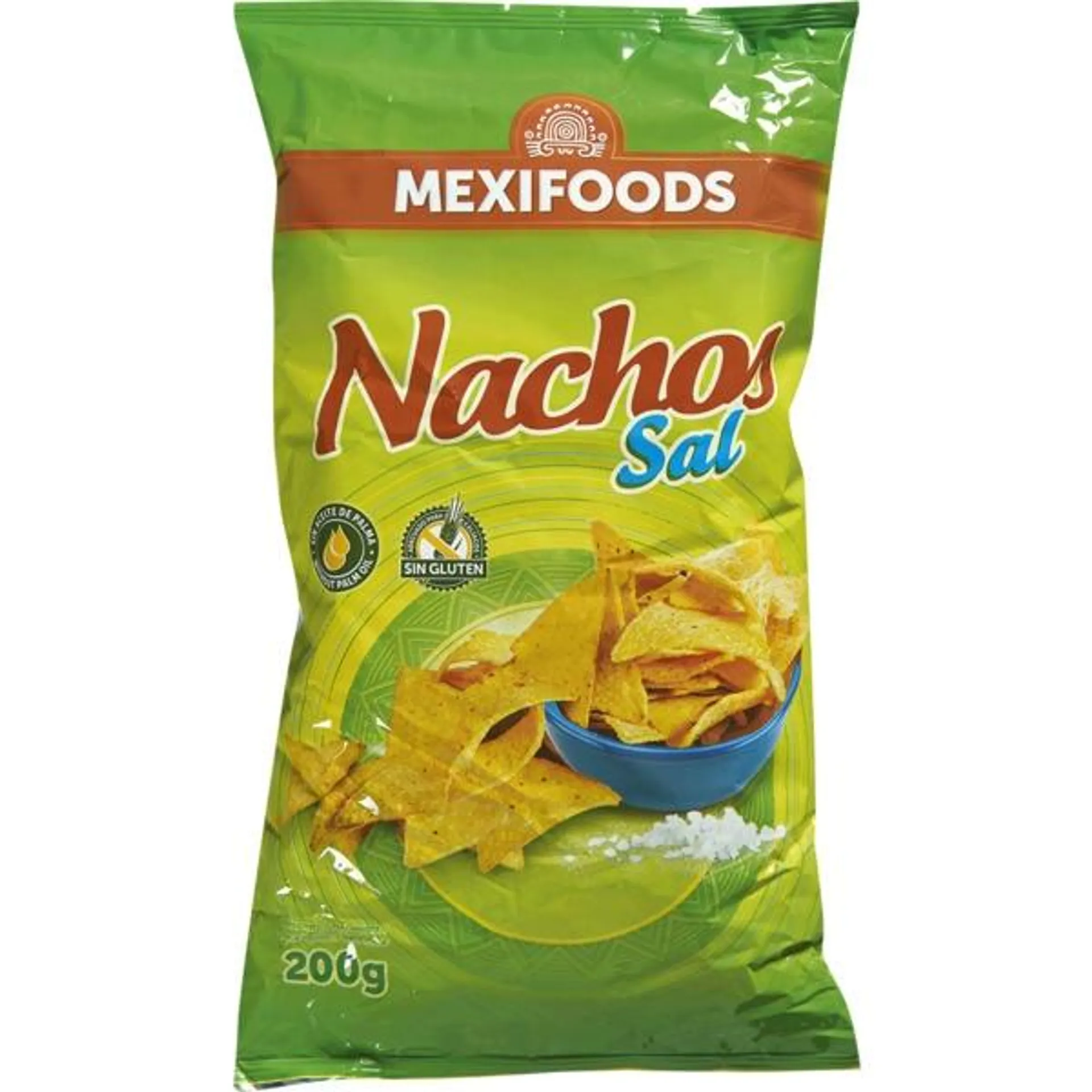 Nachos com Sal embalagem 200 g Mexifoods