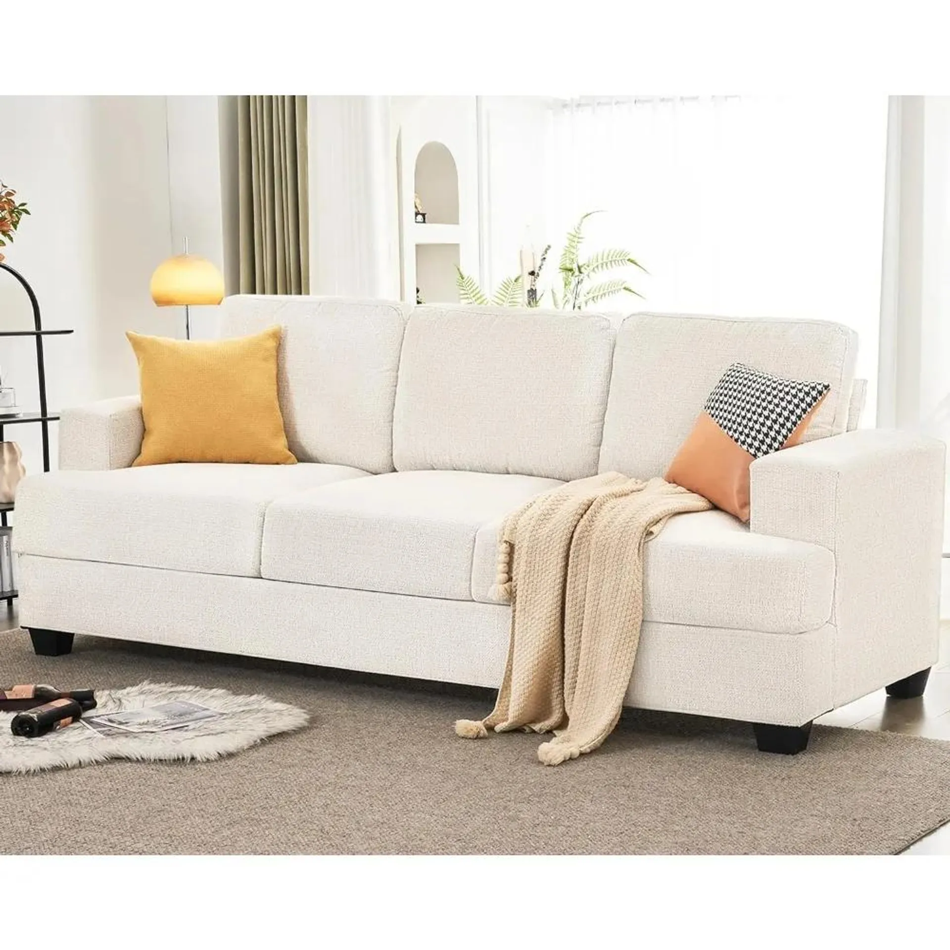 89 Inch Sofas, Comfy Sofa Couch with Extra Deep Seats, 3 Seater Sofa, Couch for Living Room Apartment Lounge,