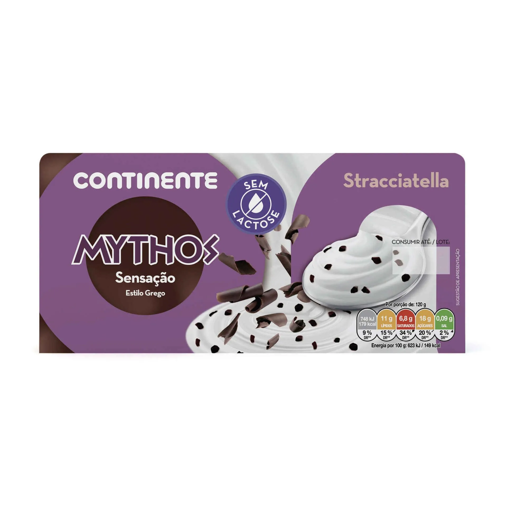 Iogurte Grego Stracciatella sem Lactose