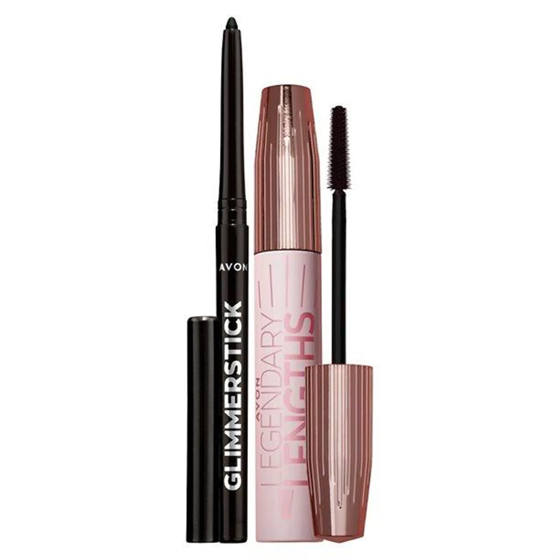 Conjunto Legendary Lengths Mascara (brown black) + Glimmerstick (blackest black) + Paper Bag