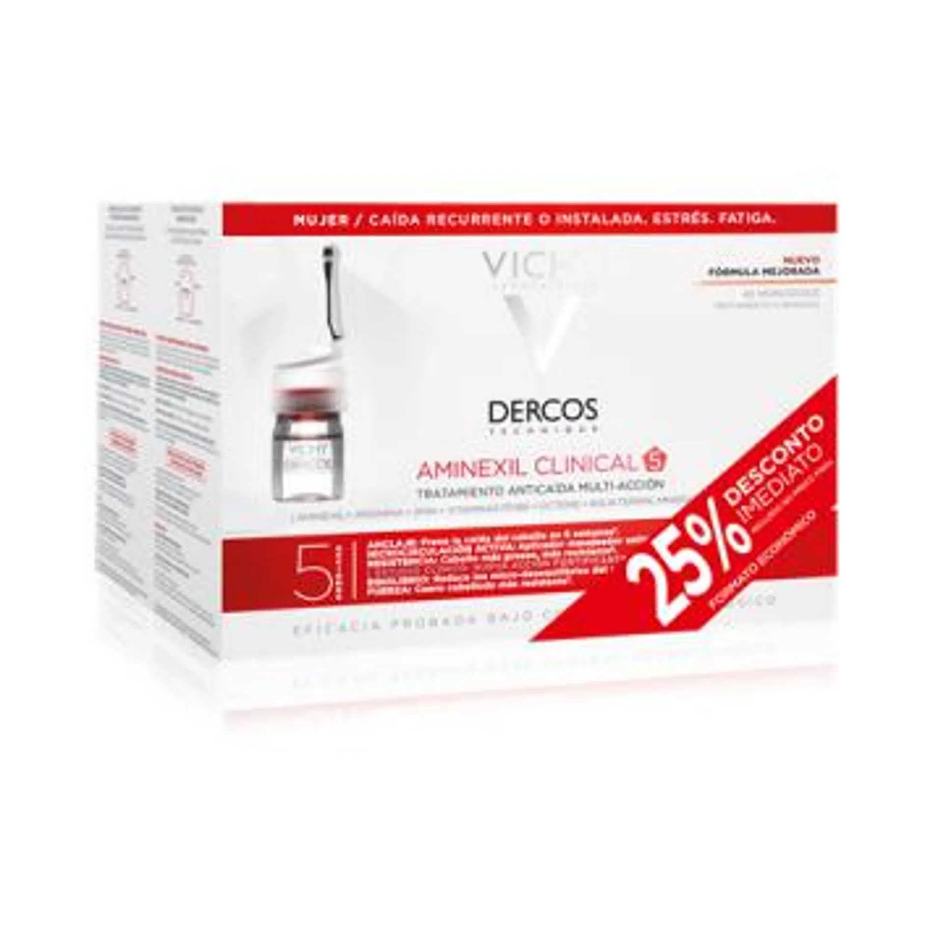 DERCOS AMINEXIL CLINICAL MULHER 42 AMPOLAS