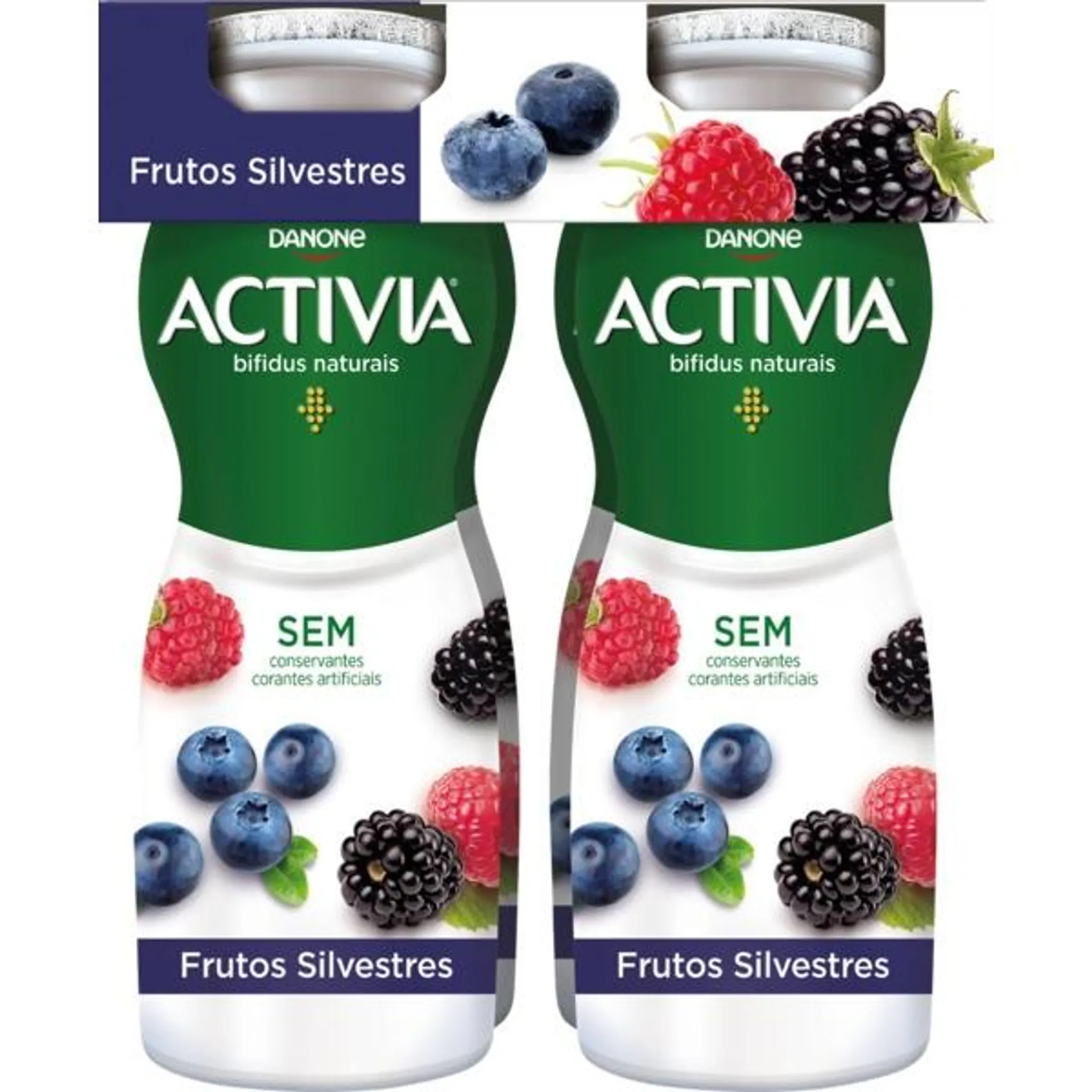 Bifidus Líquido de Frutos Silvestres Pack 4 unidades embalagem 160 g Activia