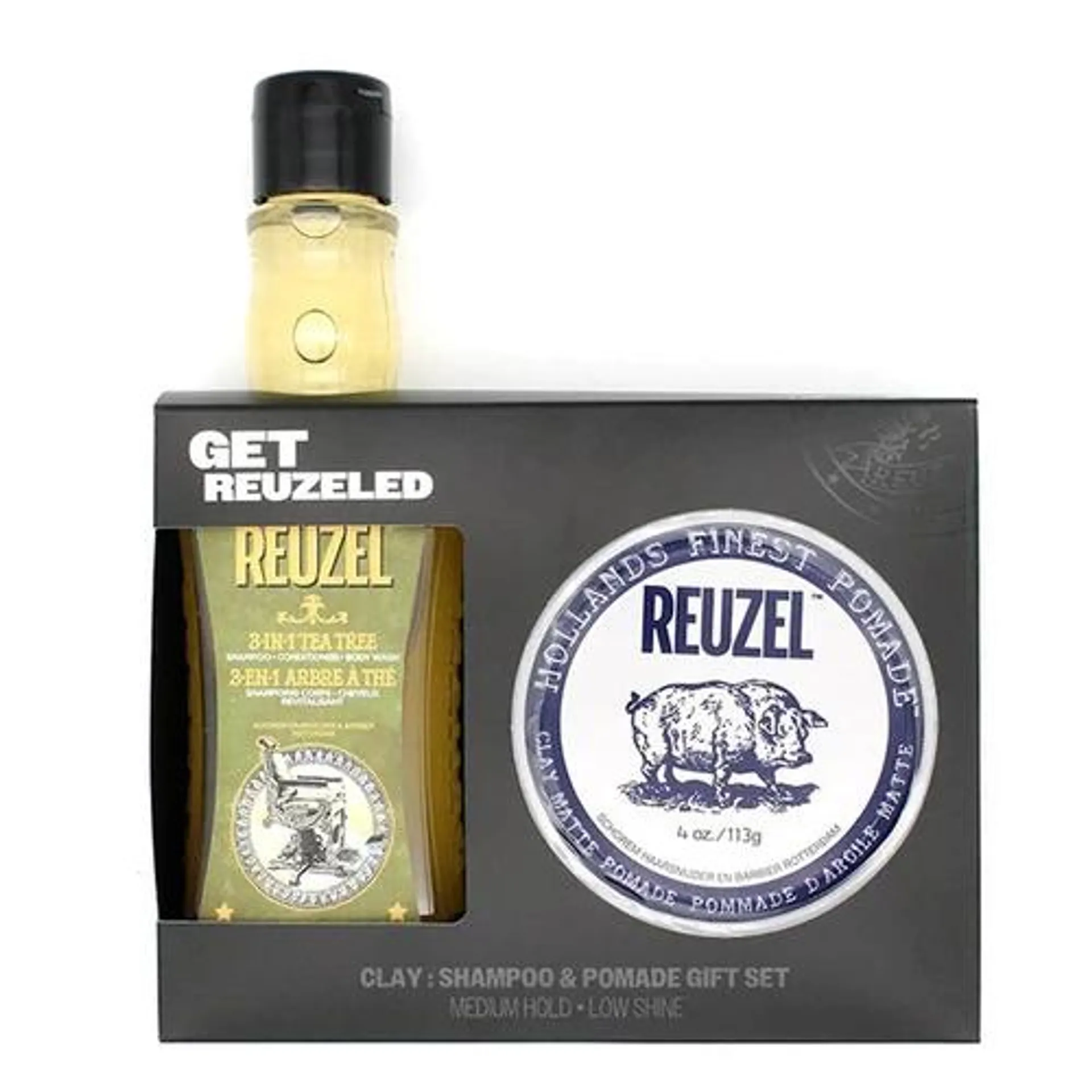 Reuzel Pack Clay Pomade + Champô 3 Em 1