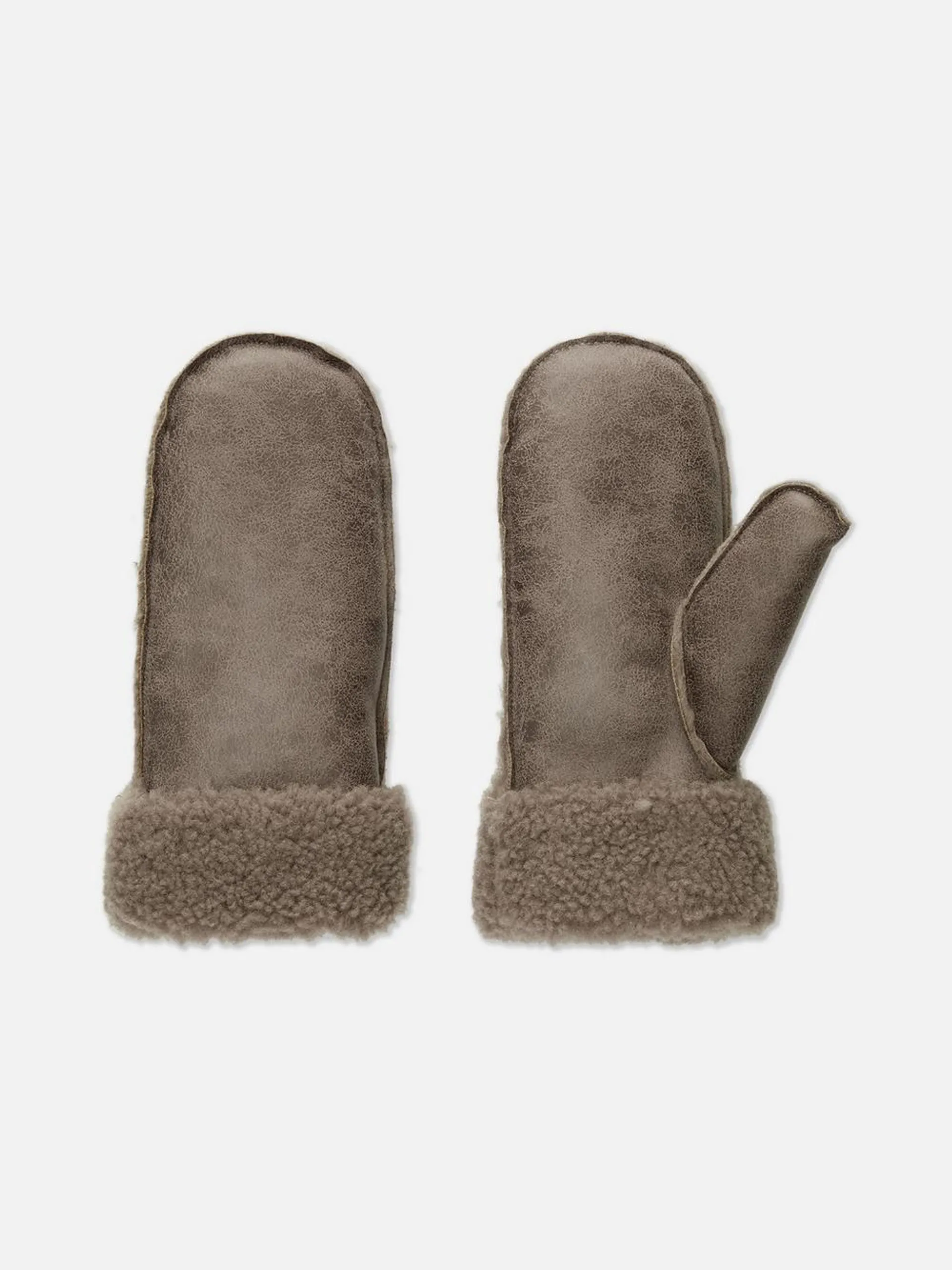 Faux Shearling Mittens