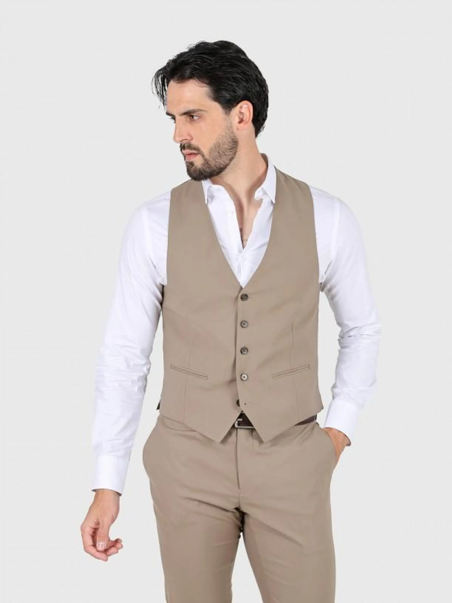 Colete clássico liso slim fit