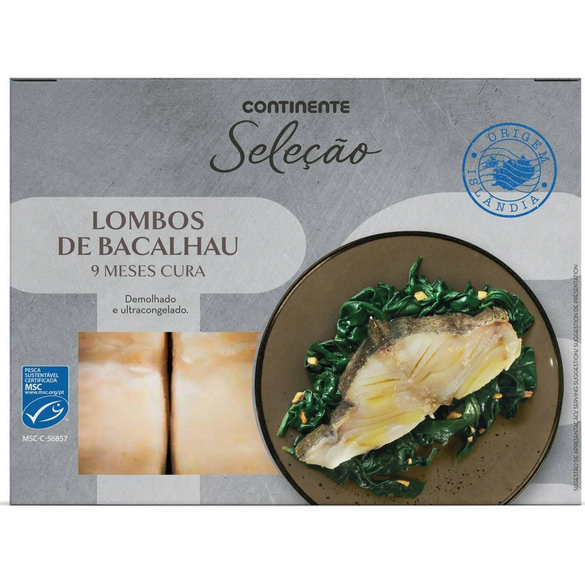 Lombos de Bacalhau MSC Demolhado Ultracongelado