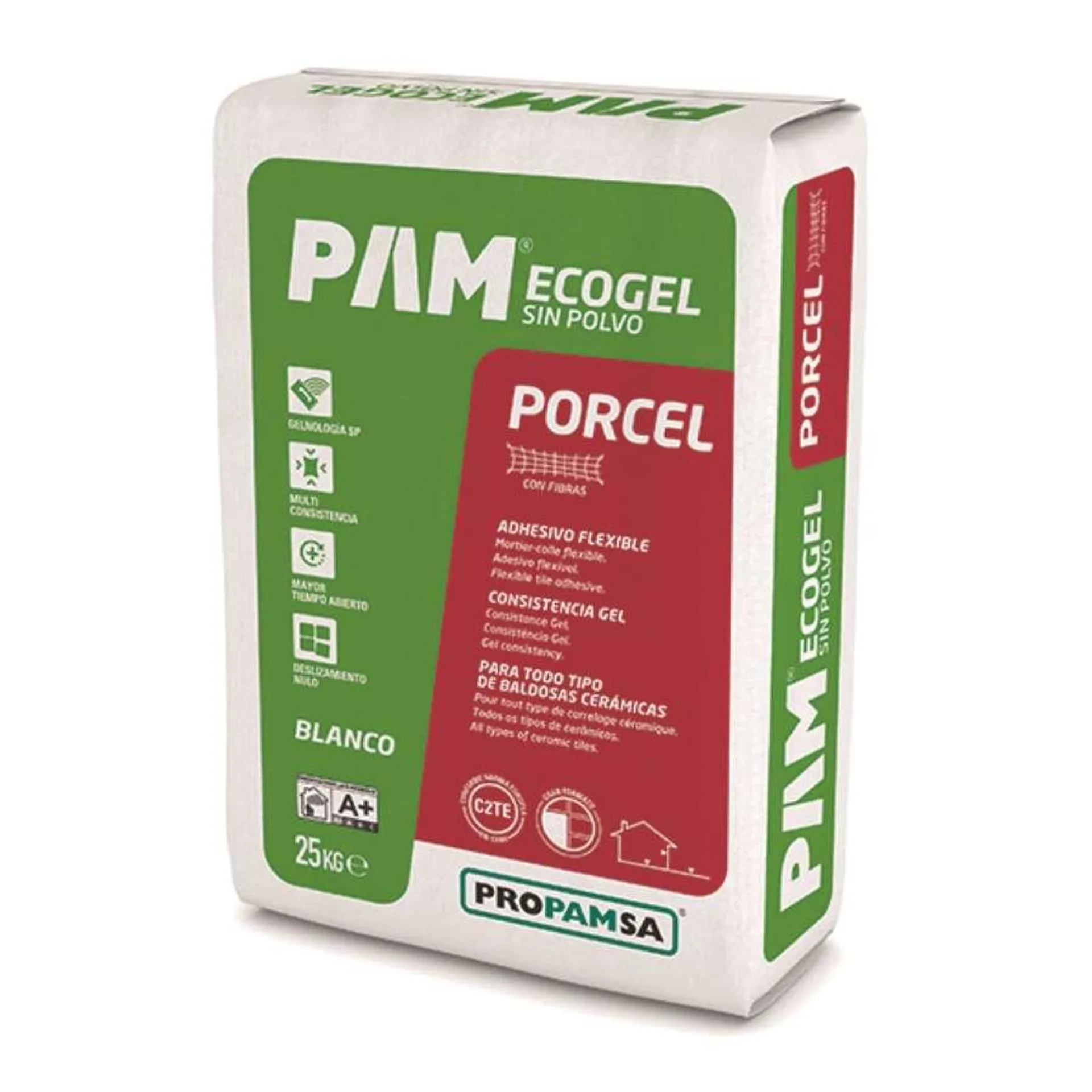 PAM ECOGEL PORCELÂNICO BRANCO (SACO 25 Kg)