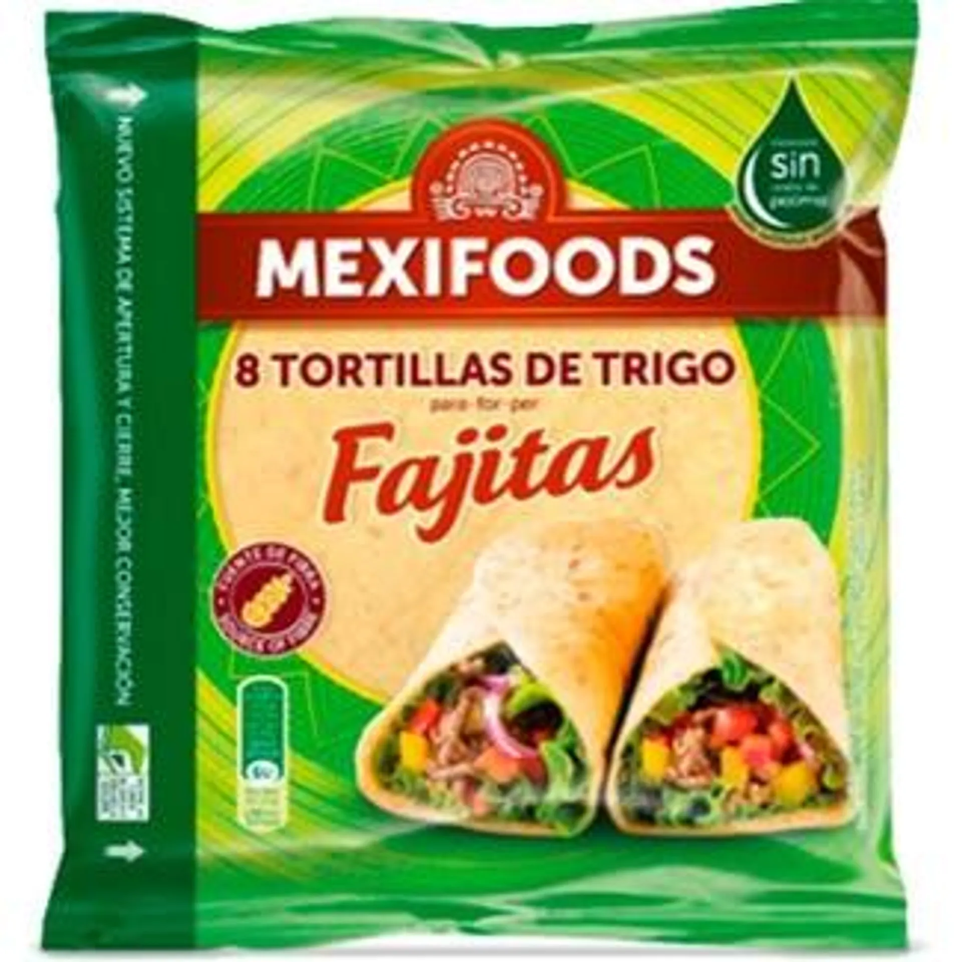 Tortilhas de Trigo Fajitas embalagem 320 g Mexifoods