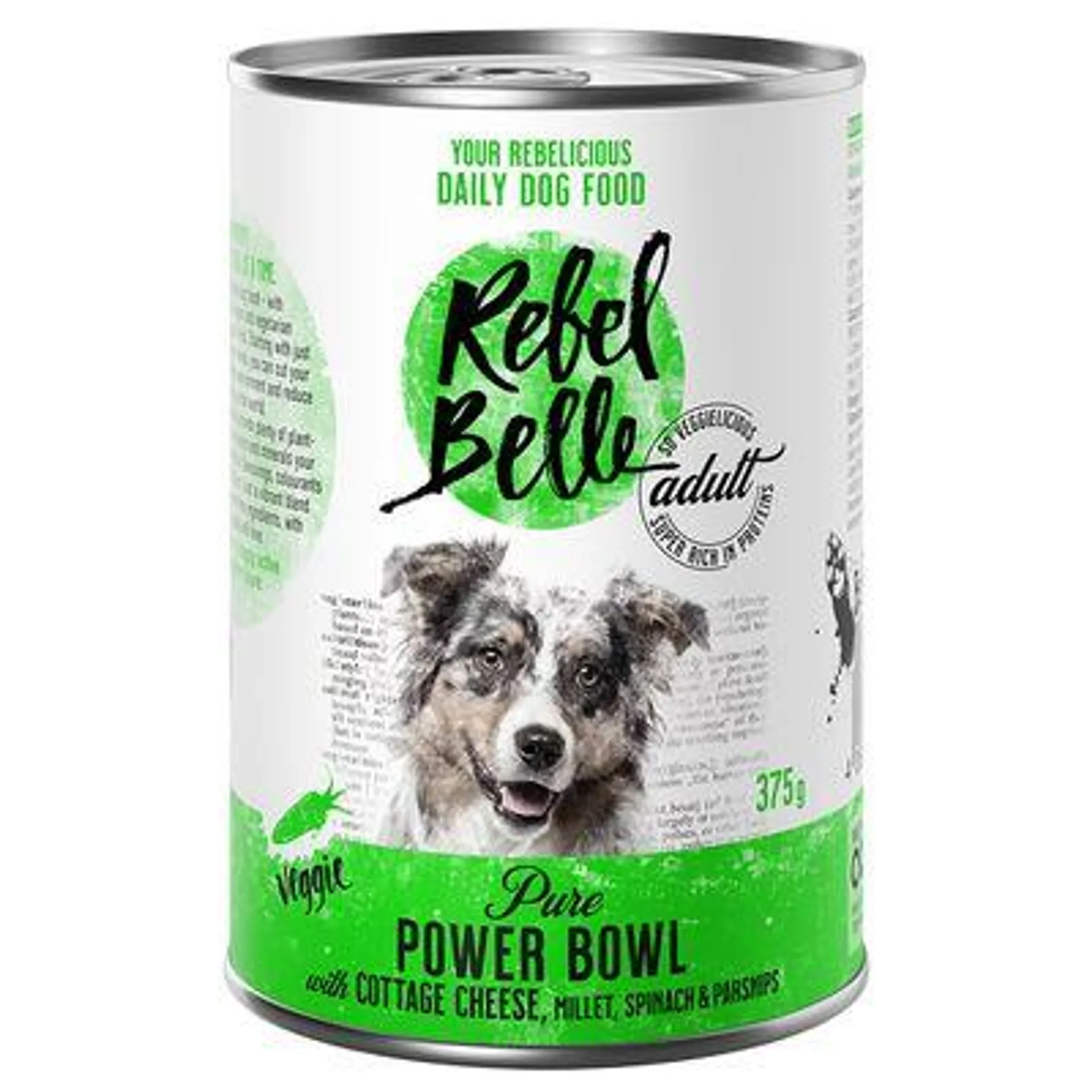 Rebel Belle Adult Pure Power Bowl comida vegetariana para cães