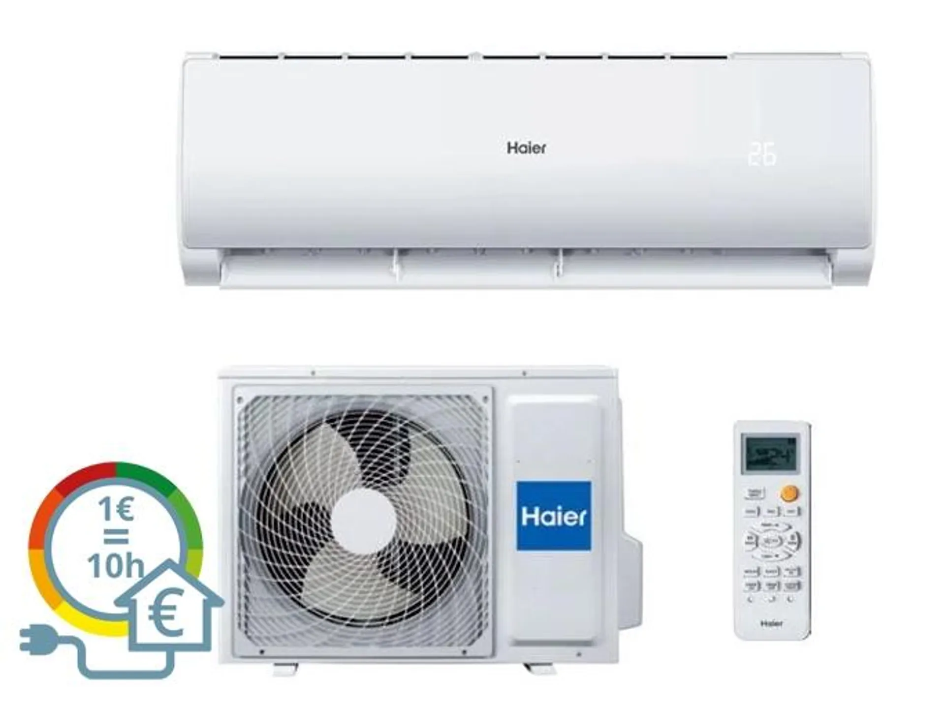 Ar Condicionado HAIER TIDE PLUS 12 WIFI (30 m²b - 12000 BTU - Branco)