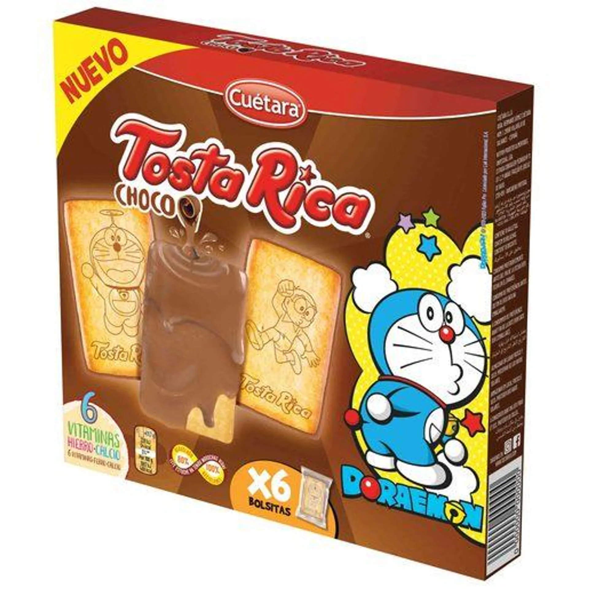 TOSTA RICA Bolacha Choco 6x35 g