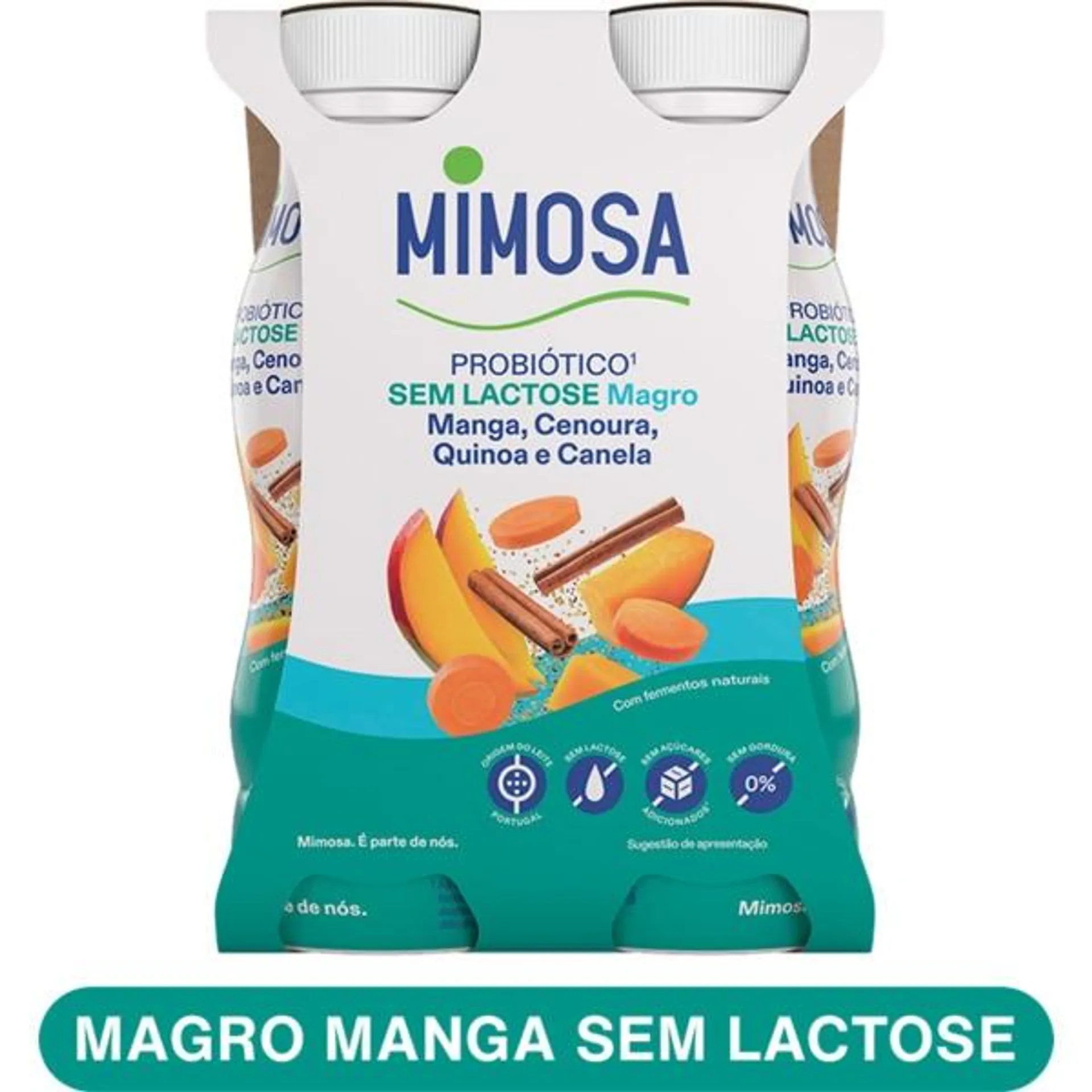 Probióticos sem Lactose de Manga e Cenoura Pack 4 unidades