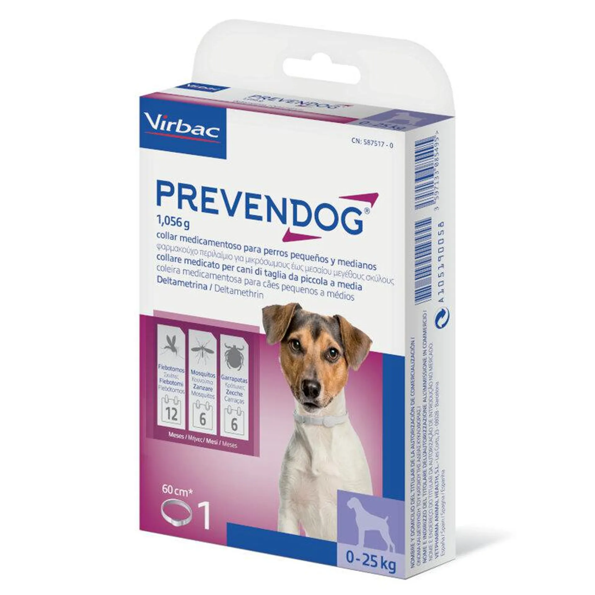 Virbac Prevendog Coleira Antiparasitária para cães de porte médio