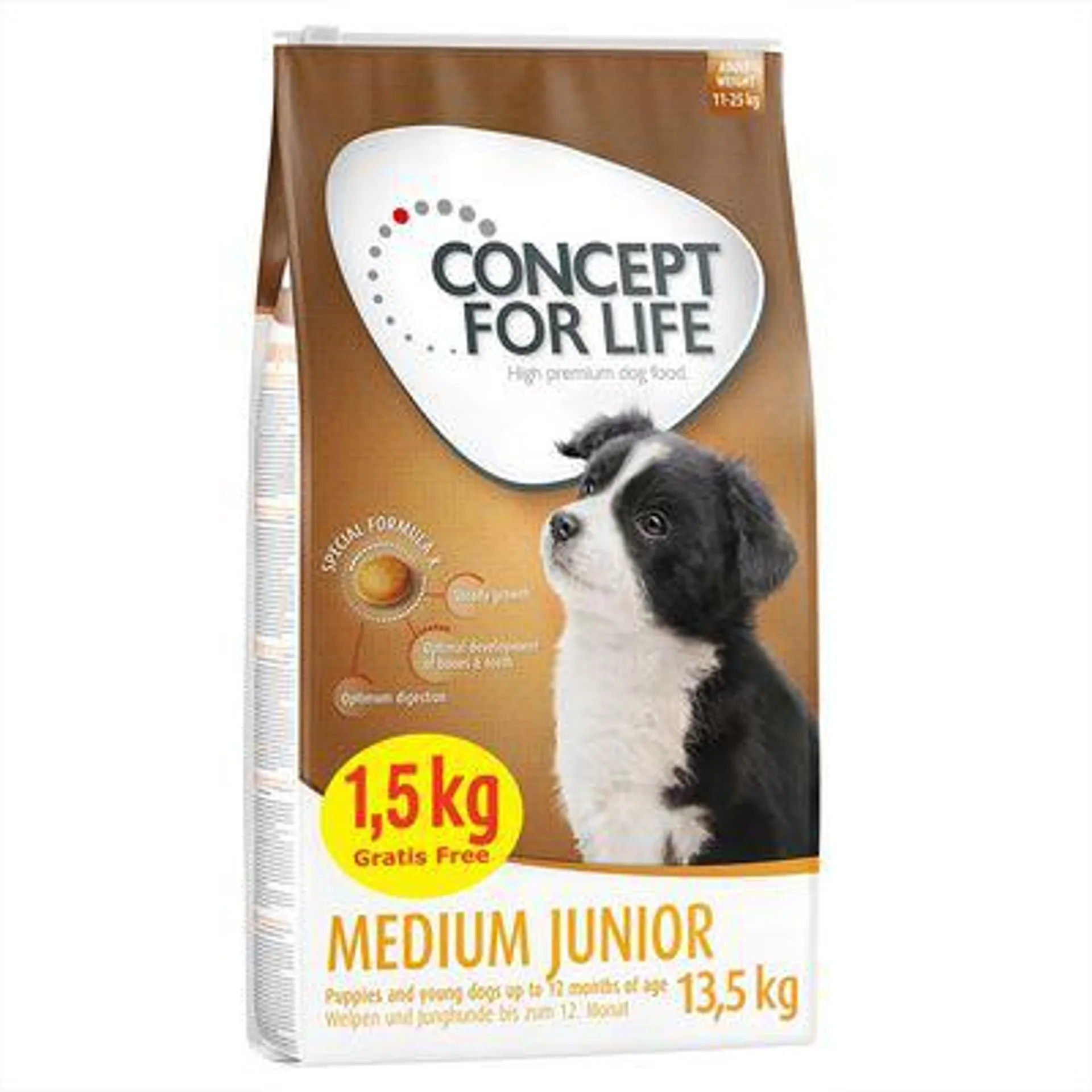13.5kg Concept for Life Dry Dog Food Bonus Bag - 12kg + 1.5kg Extra Free!*