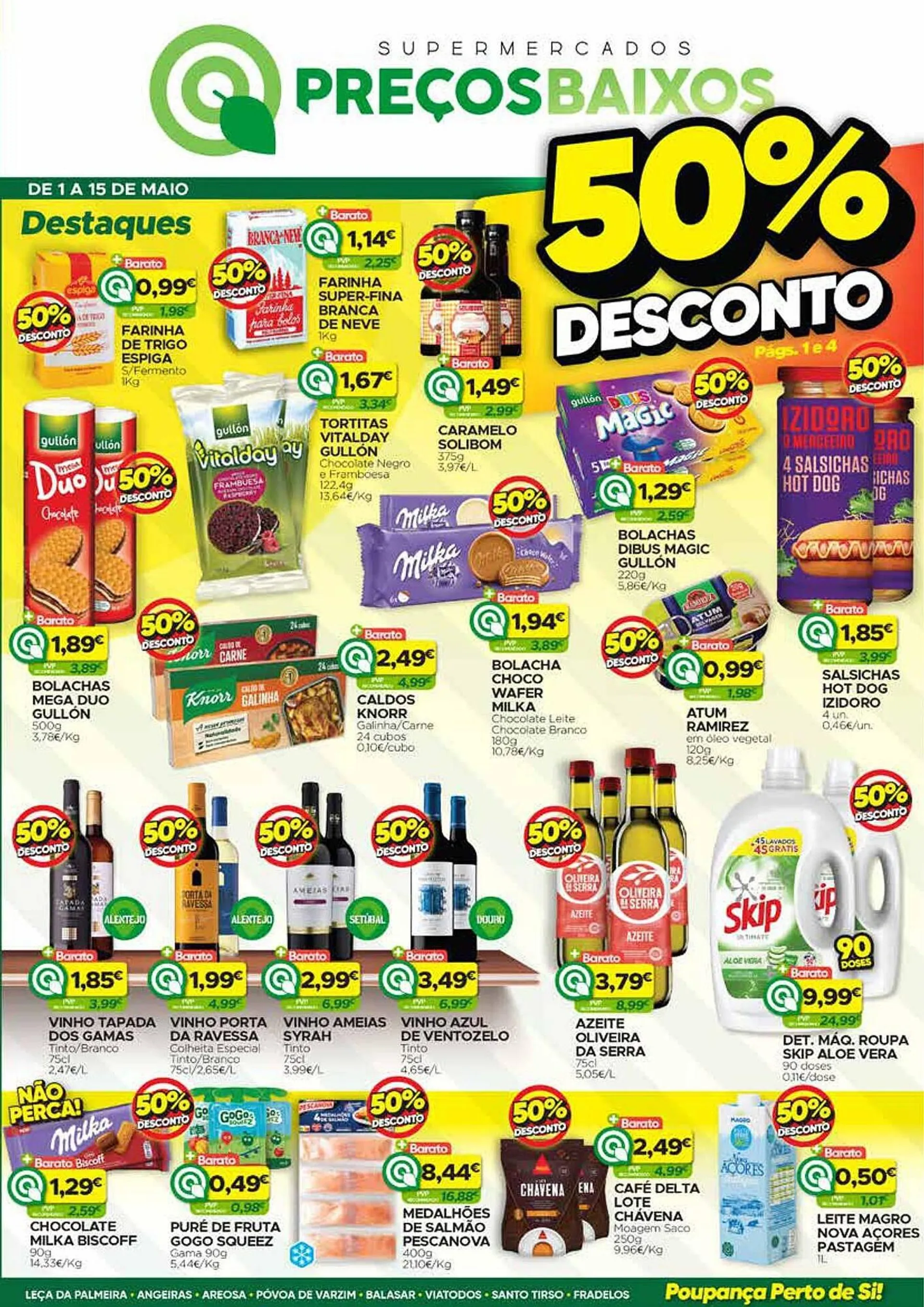 Folheto Folheto Supermercados Preços Baixos de 1 de maio até 15 de maio 2025 - Pagina 1