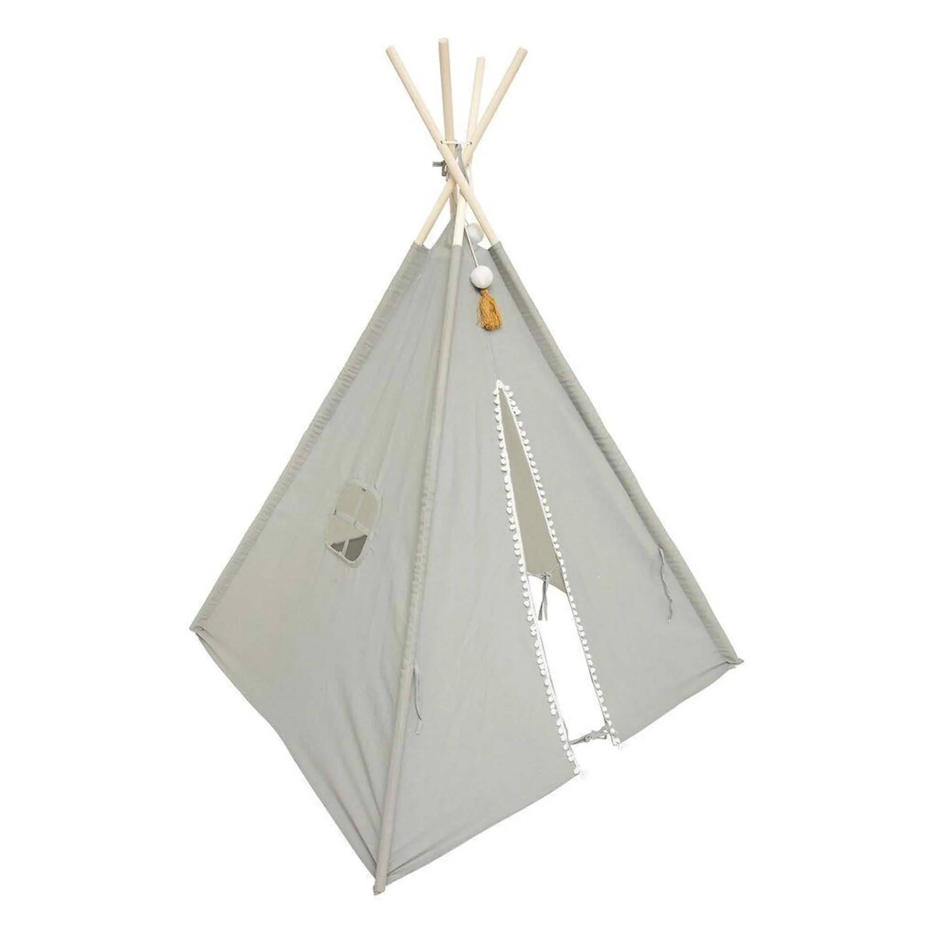 Tenda TIPI azul com pompons RAINBOW