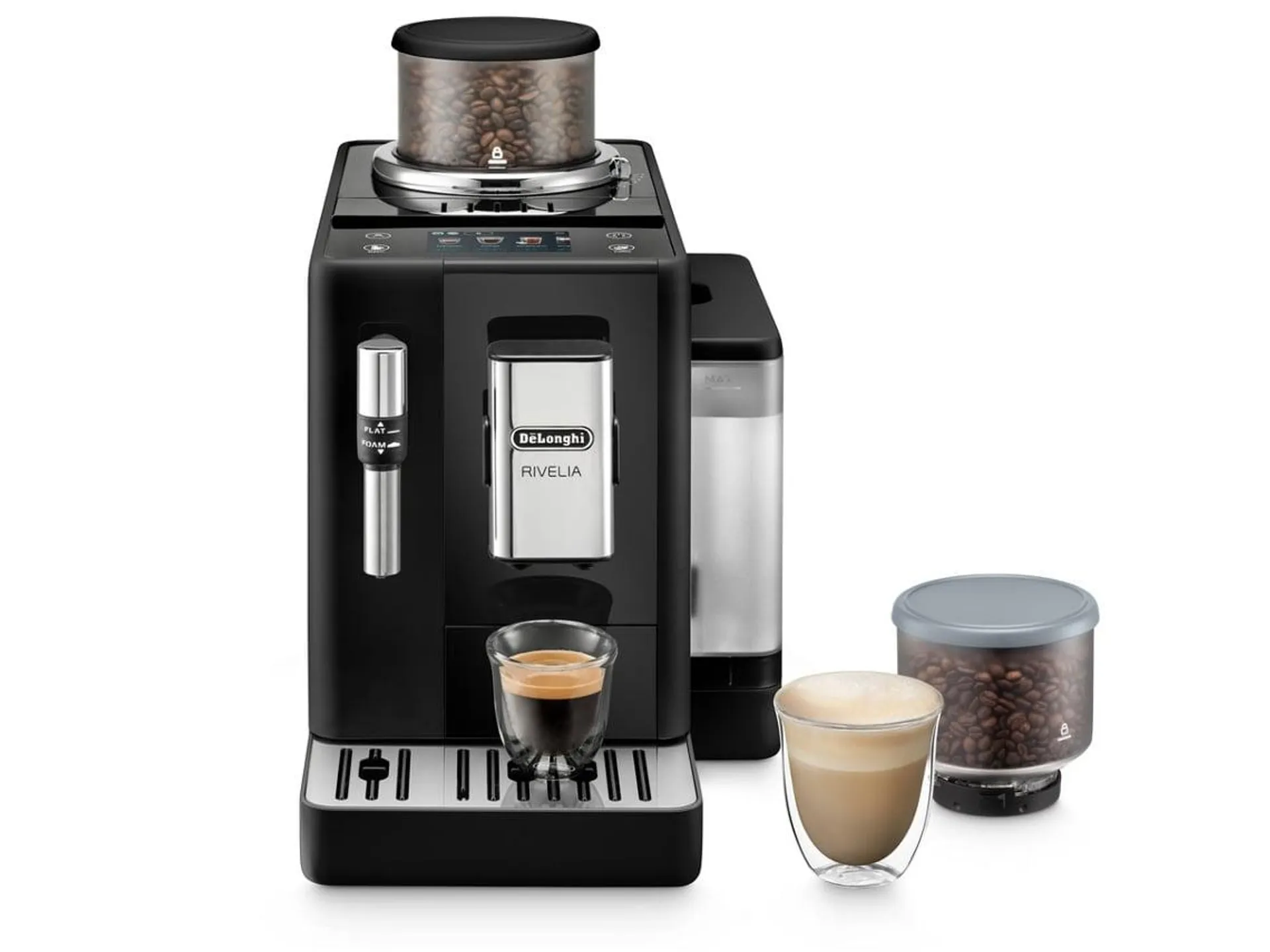 Máquina de Café Automática DELONGHI Rivelia EXAM440.35.B (19 bar - 13 Níveis de moagem)
