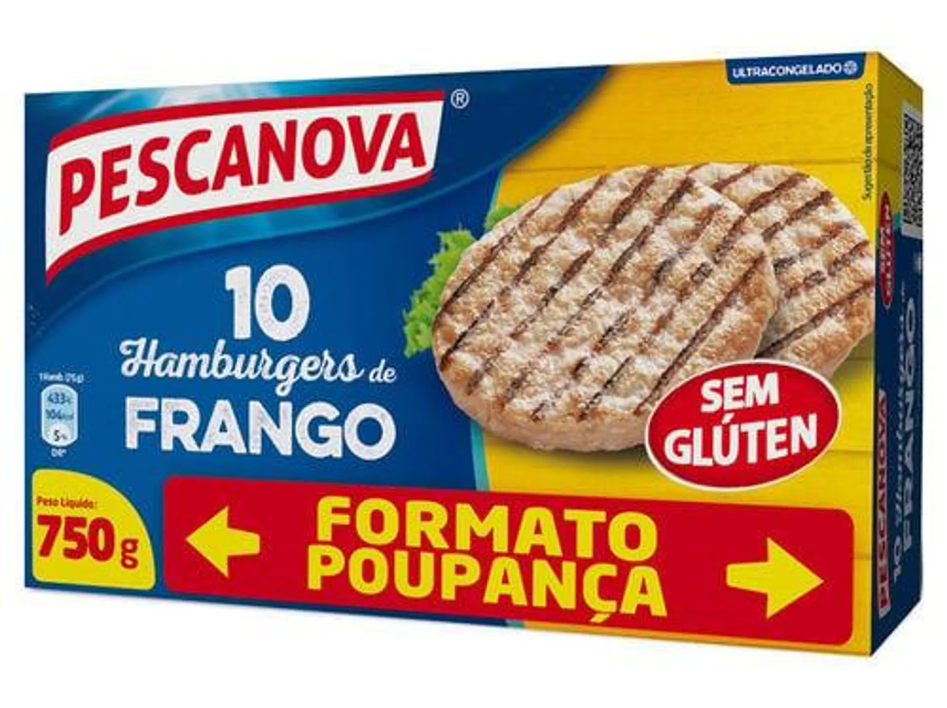 hamburguer pescanova de frango sem glúten 750g