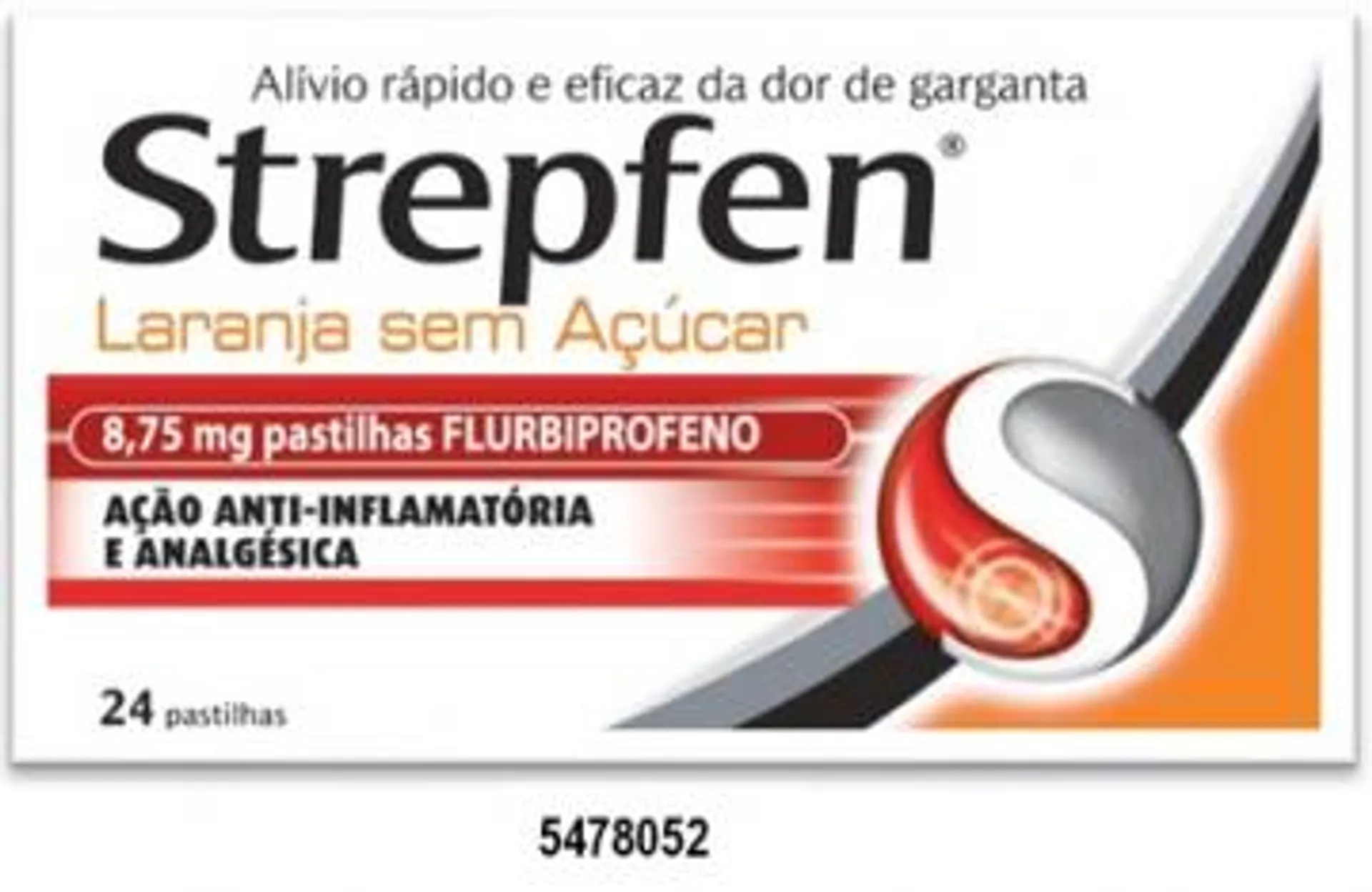 STREPFEN LARANJA S/AÇÚCAR 24pst