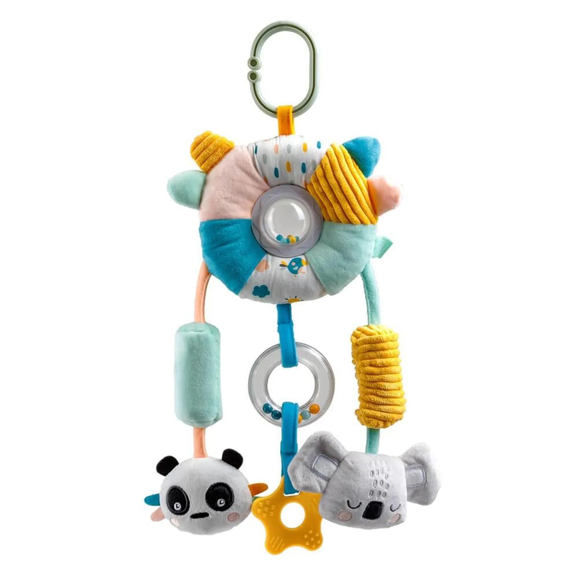 Brinquedo suspenso e guizo com mais de 10 estímulos sensoriais - Cucu
