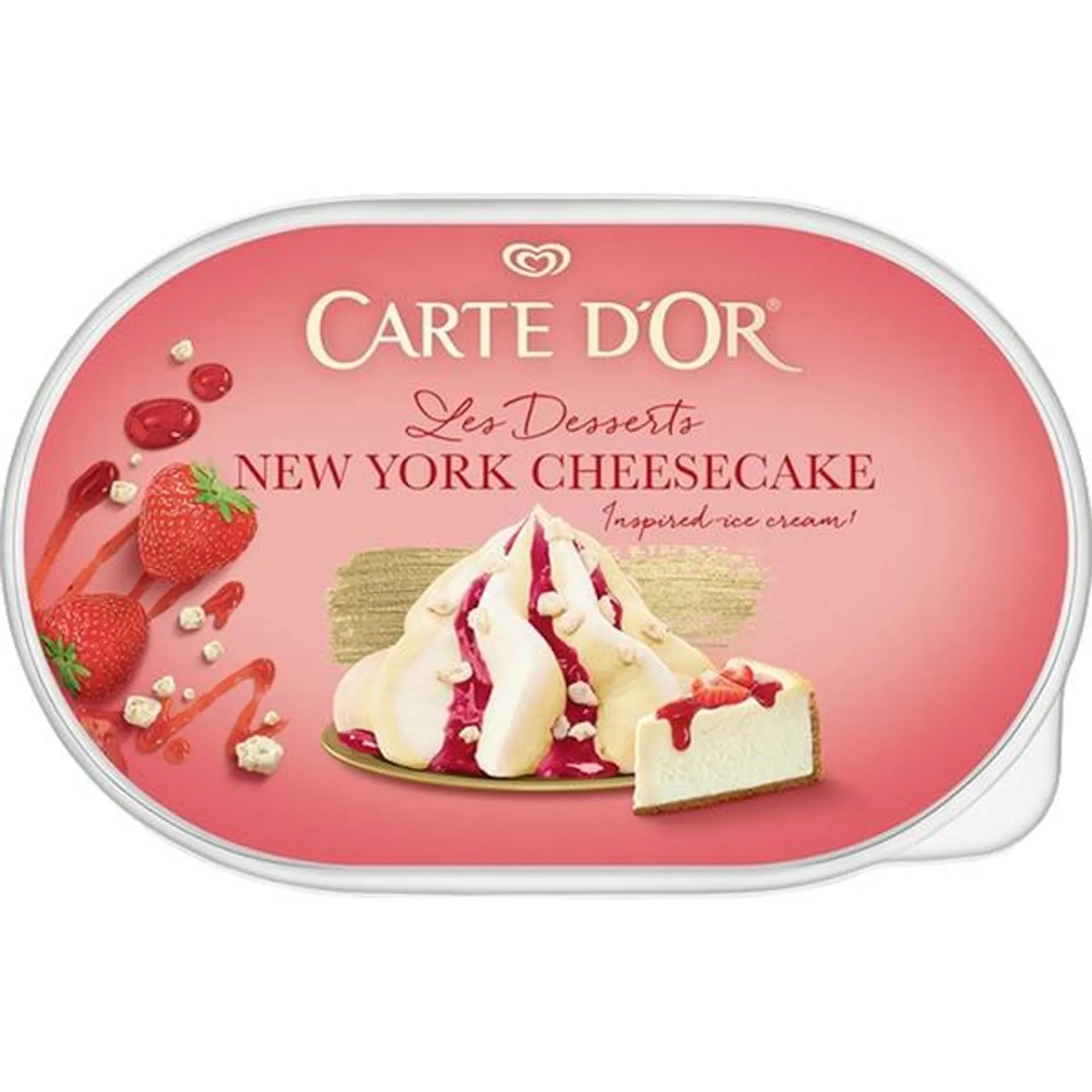 Gelado New York Cheesecake Les Desserte embalagem 825 ml Carte D'Or