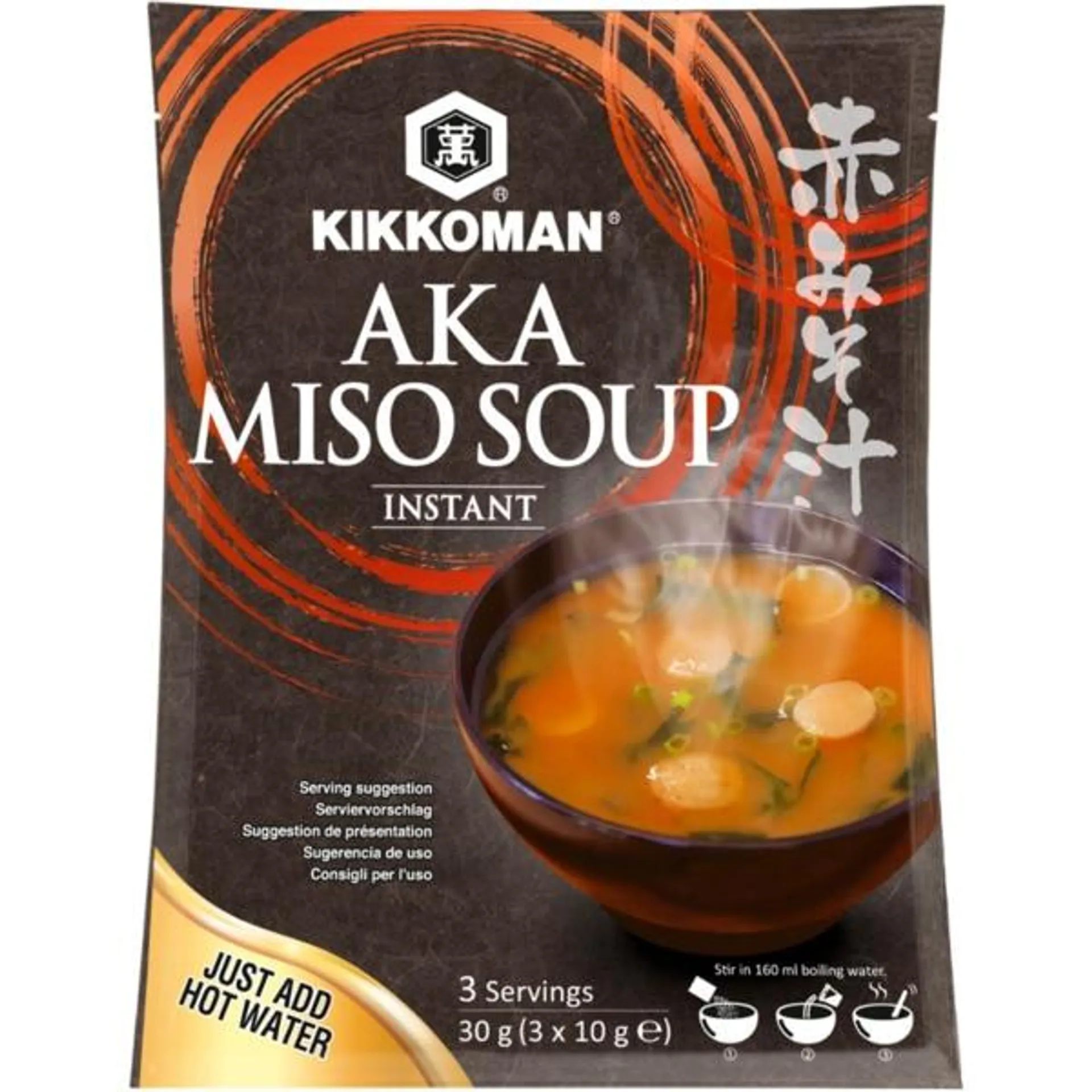 Sopa Miso Encarnado embalagem 30 g Kikkoman