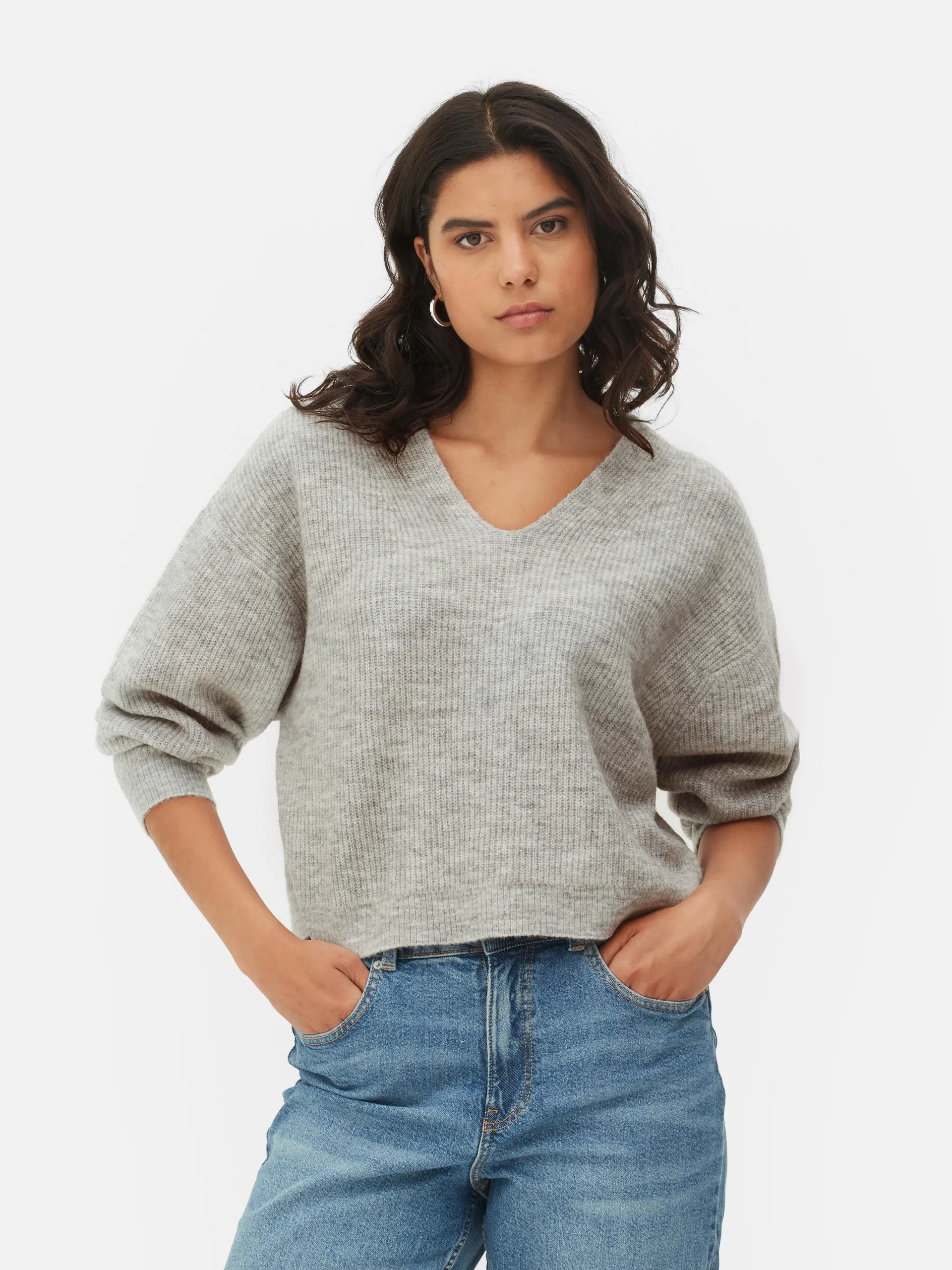 Pull en maille à col V