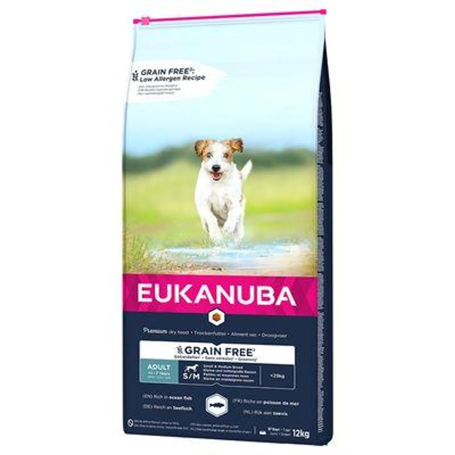 Eukanuba Grain Free 12 kg ração para cães com grande desconto!